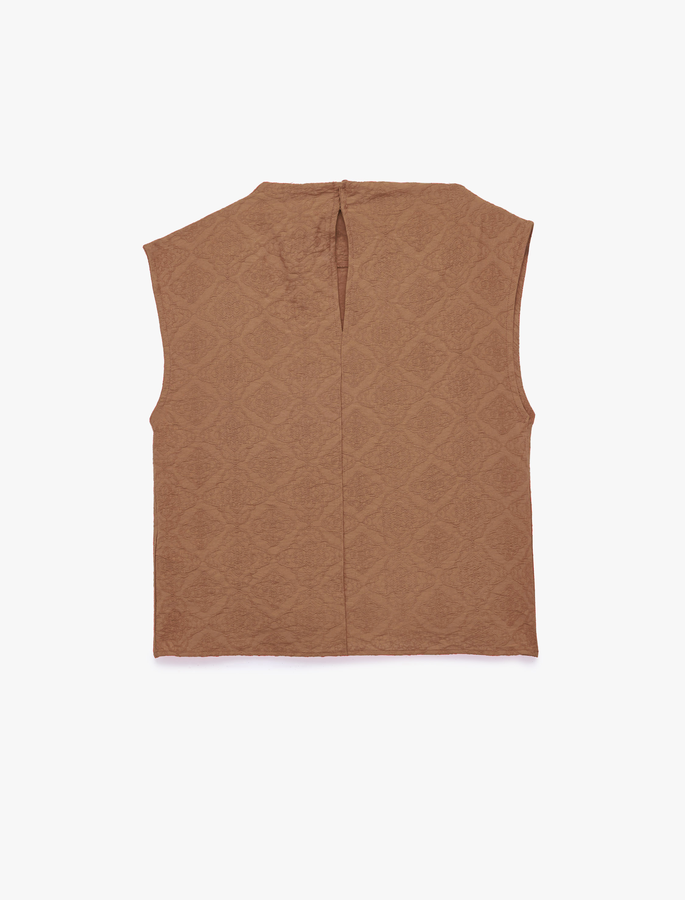   Drapeli Asimetrik Kayık Yaka Dokulu Kolsuz Bluz