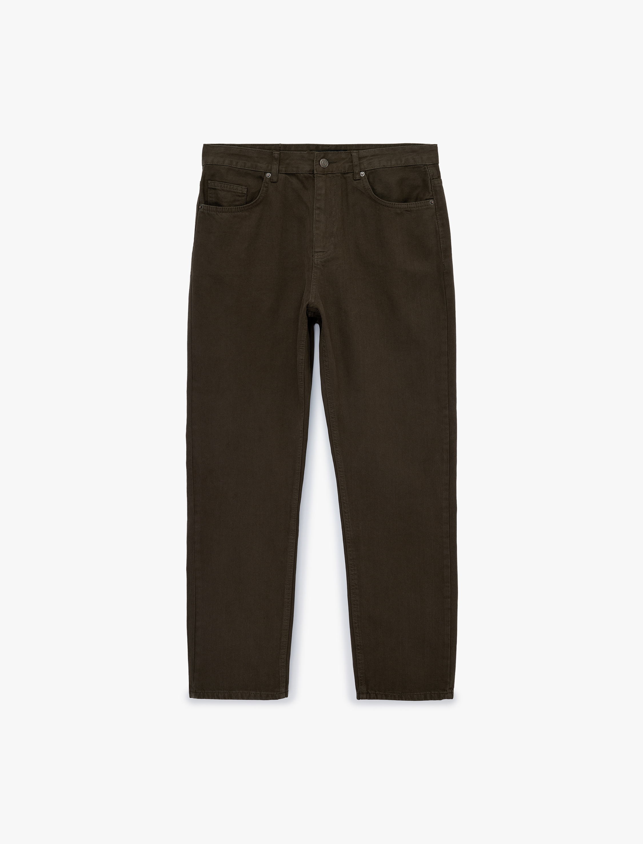   Pamuklu Normal Bel Cepli Vintage Straight Fit Jean Pantolon