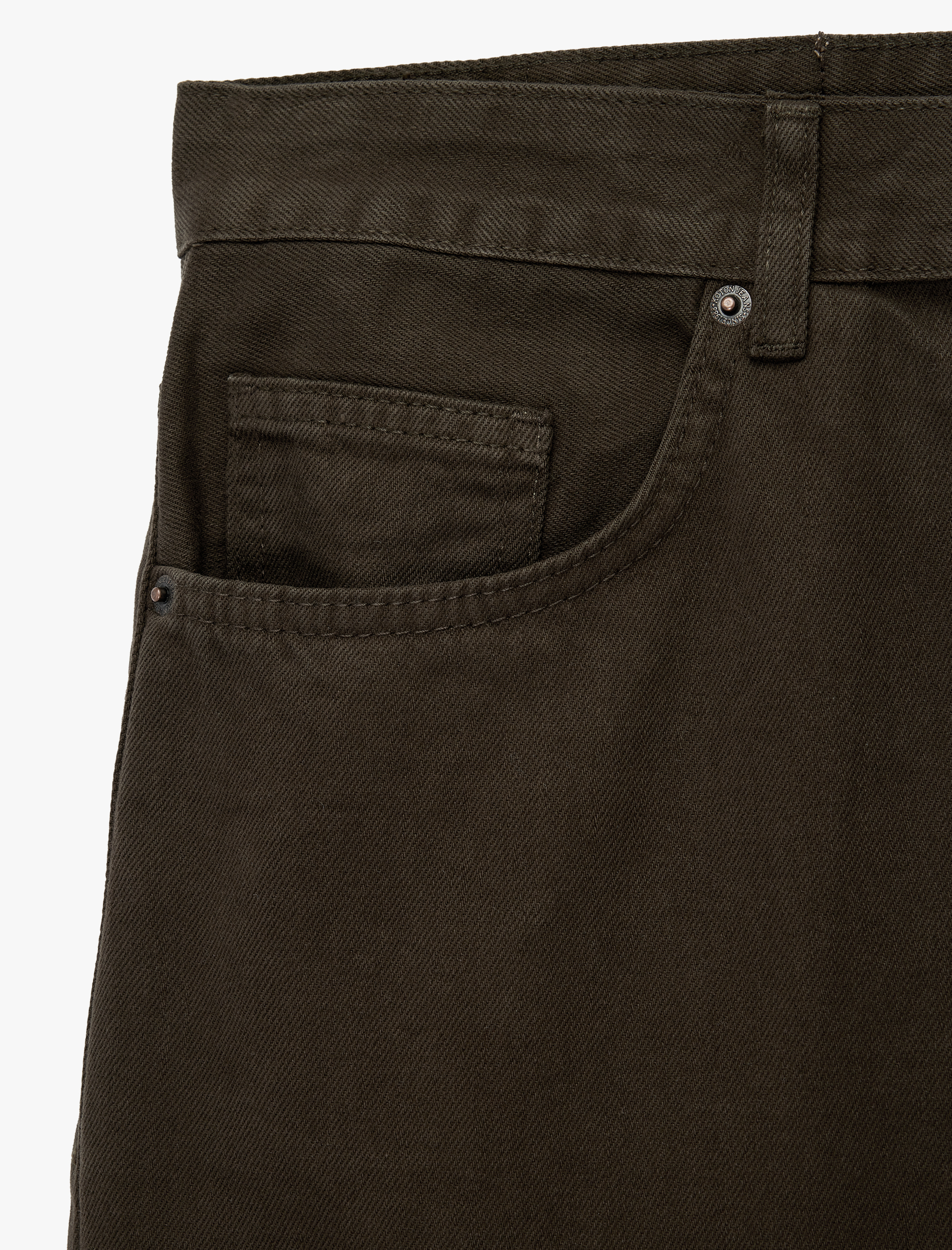   Pamuklu Normal Bel Cepli Vintage Straight Fit Jean Pantolon