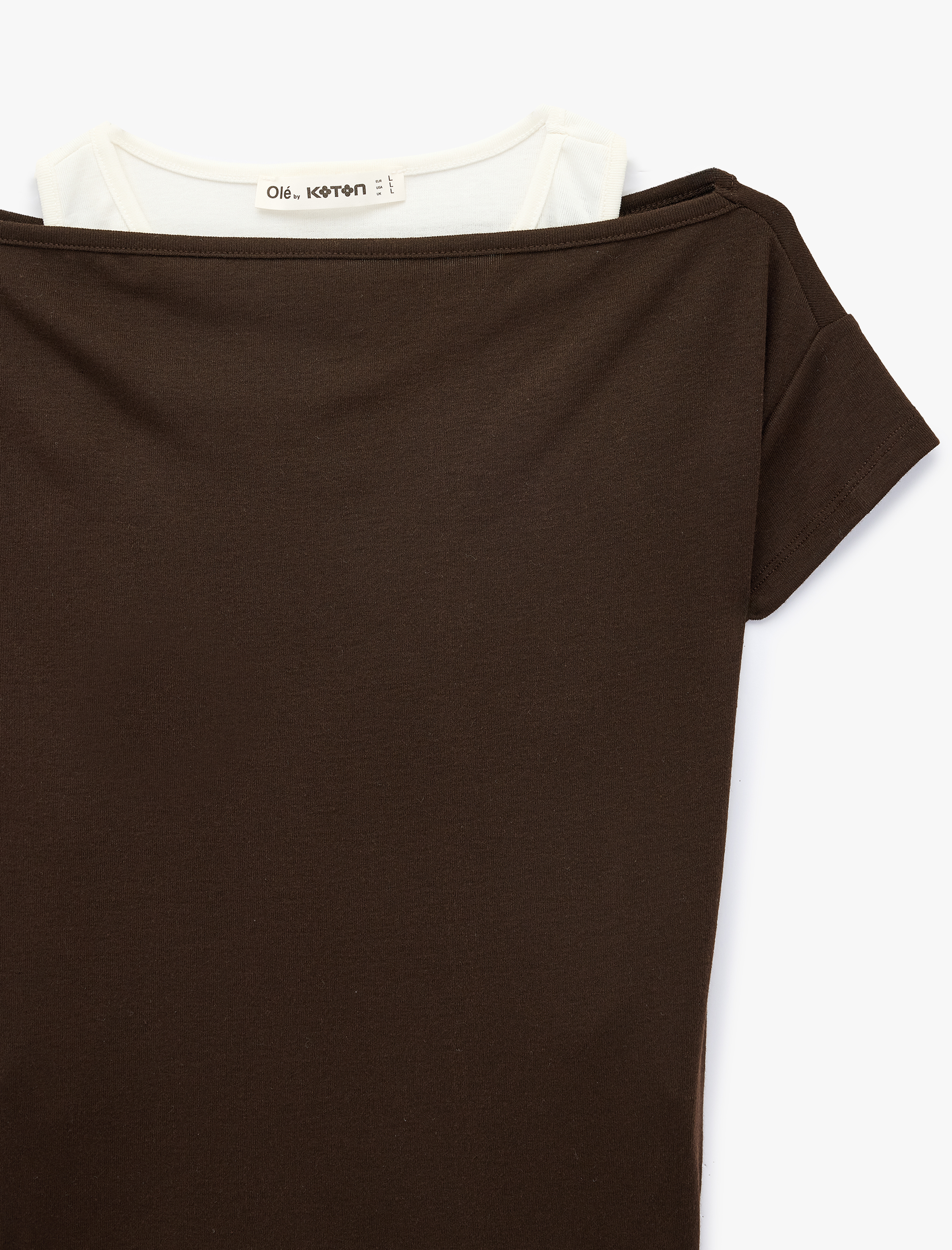   Slim Fit Kısa Kollu Bisiklet Yaka Atlet Detaylı İkili Tişört