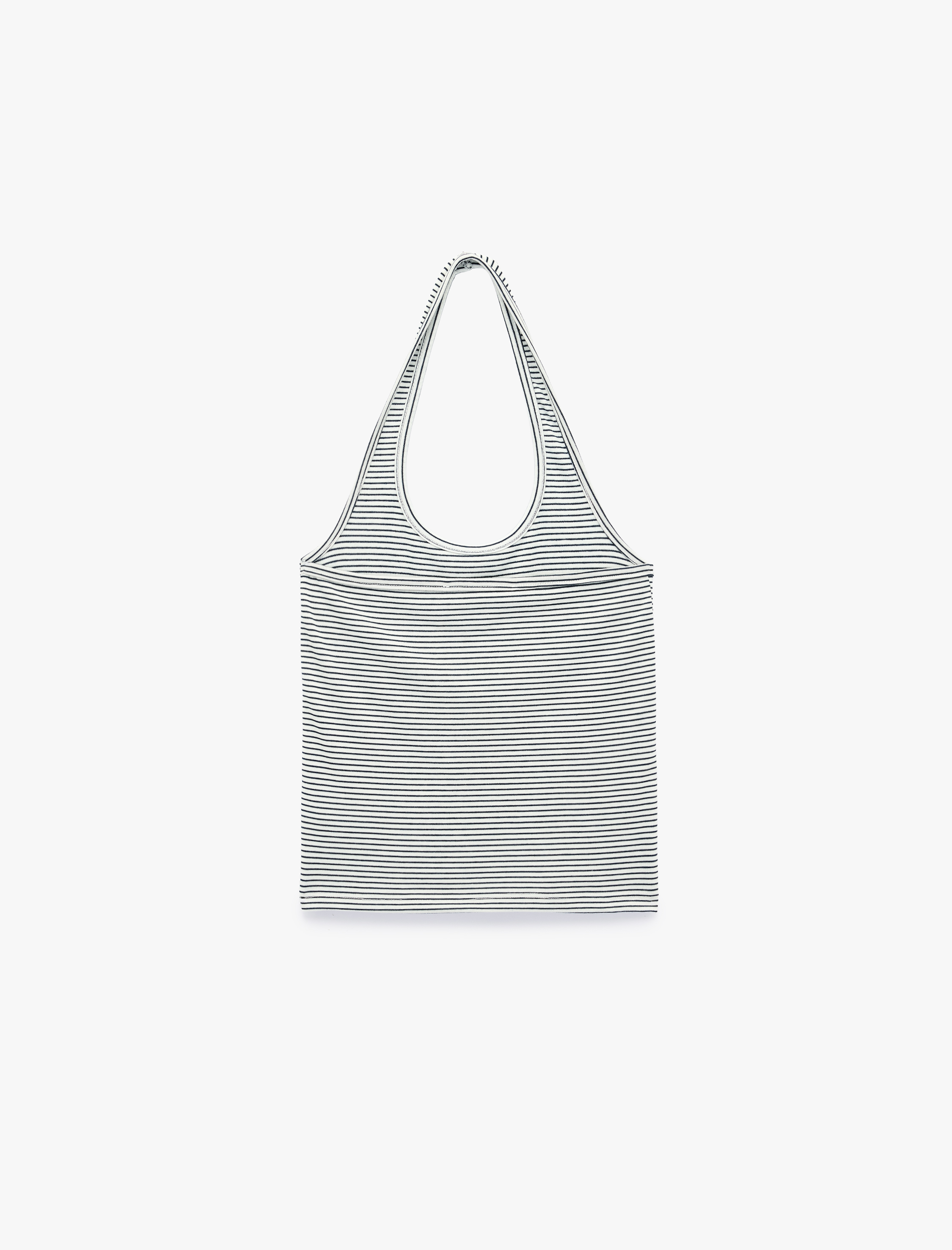   Slim Fit Pamuklu Çizgili Kolsuz Halter Yaka Bluz