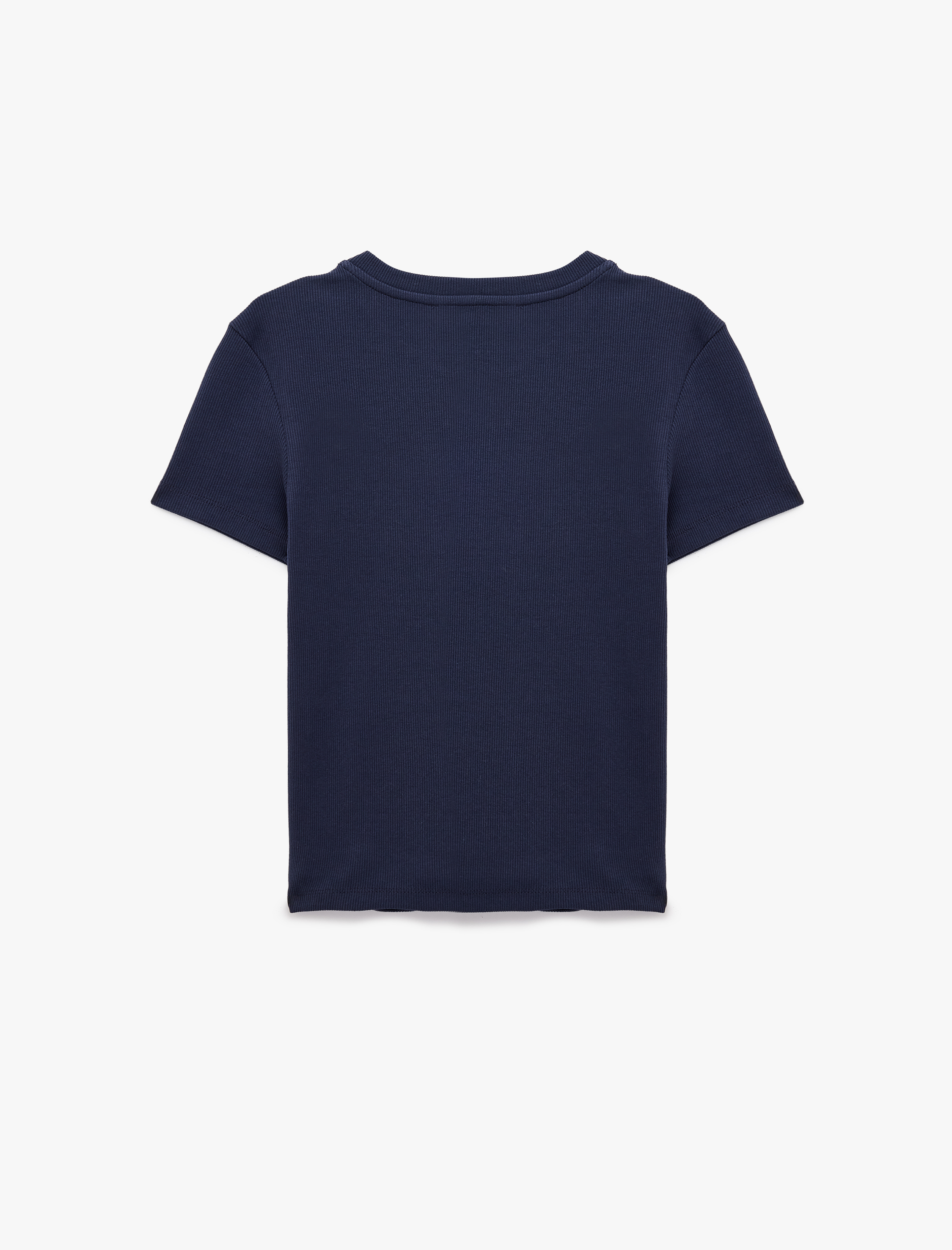   Pamuklu Slim Fit Bisiklet Yaka Kısa Kollu Basic Tişört