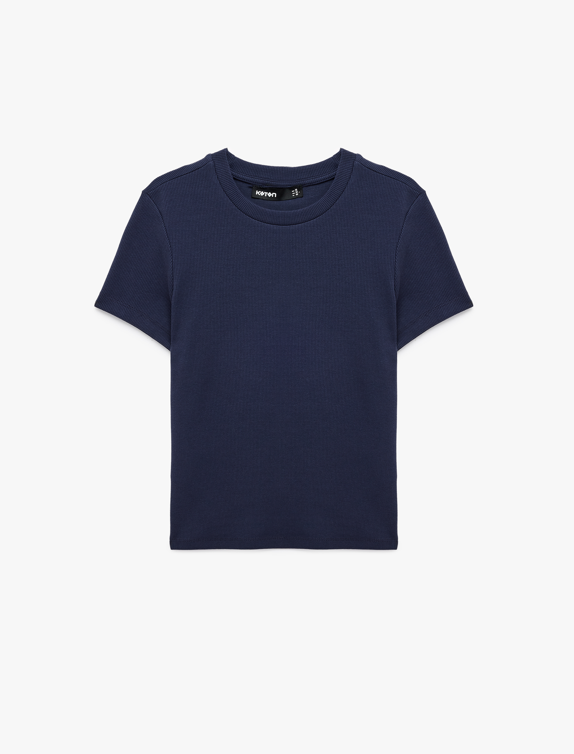   Pamuklu Slim Fit Bisiklet Yaka Kısa Kollu Basic Tişört