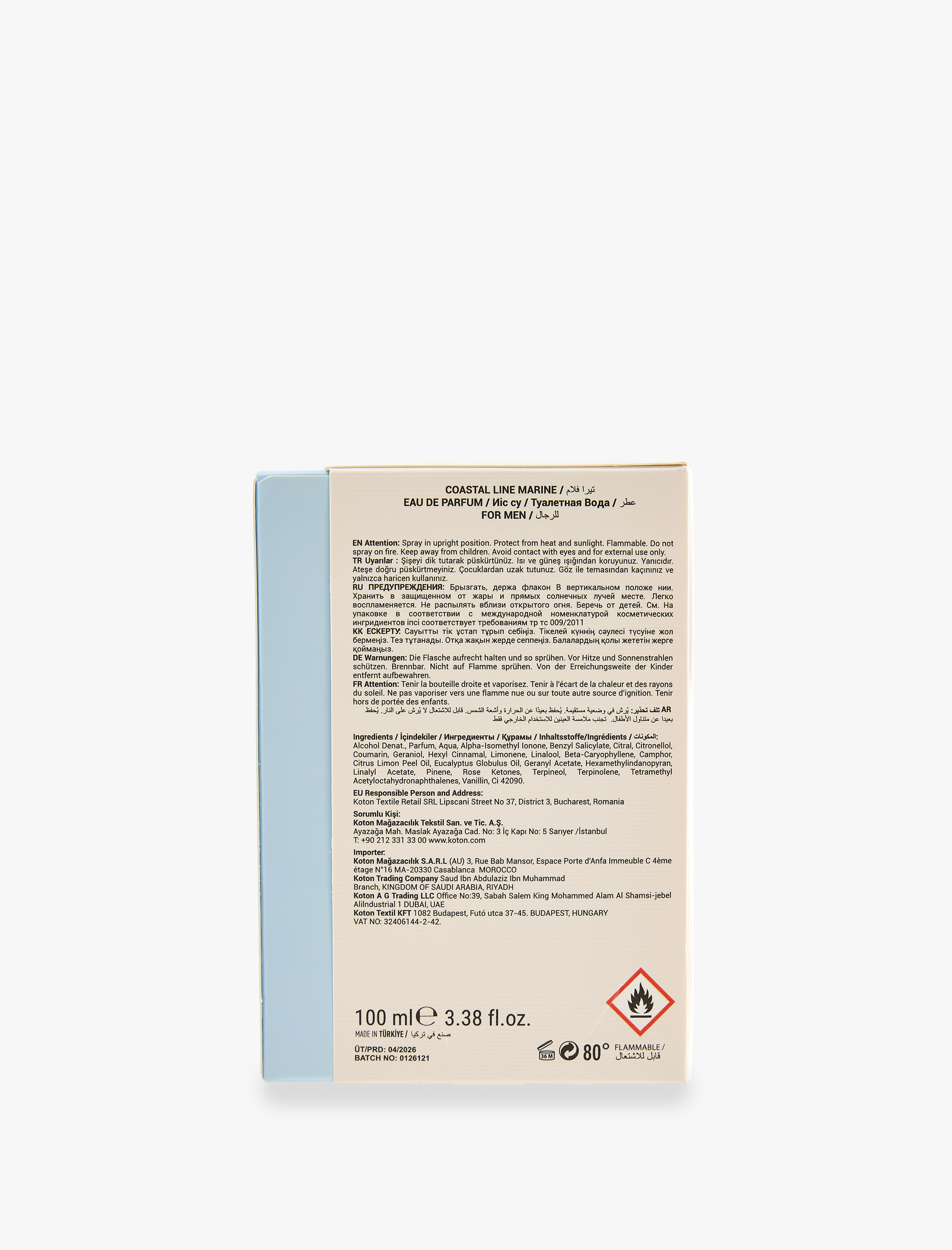  Erkek Parfüm Coastal Line Marine 100 ML