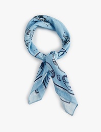 Desenli Kare Fular Bandana