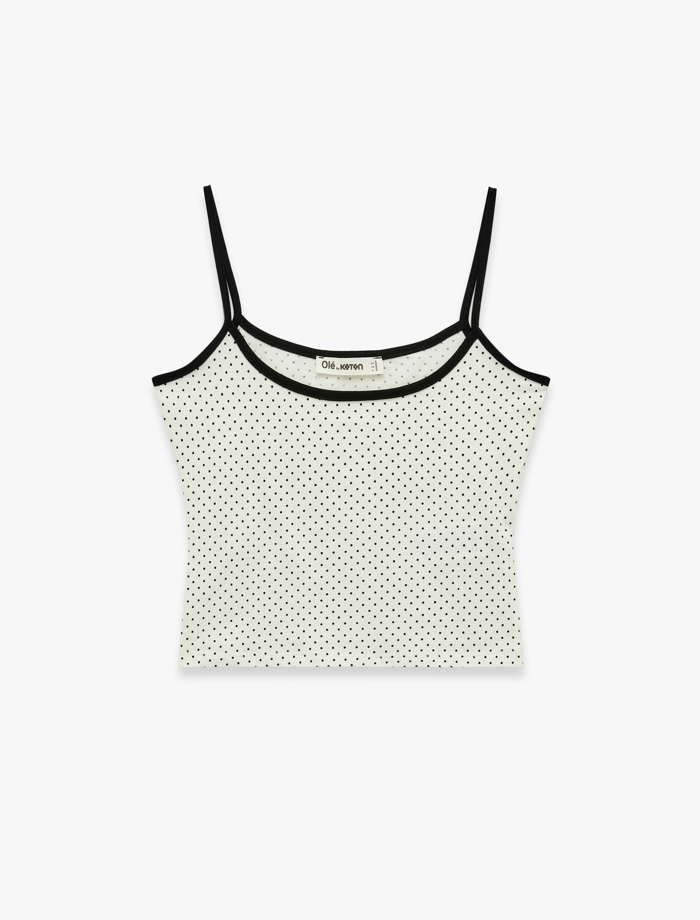   Pamuklu Slim Fit İnce Askılı Puantiyeli Atlet