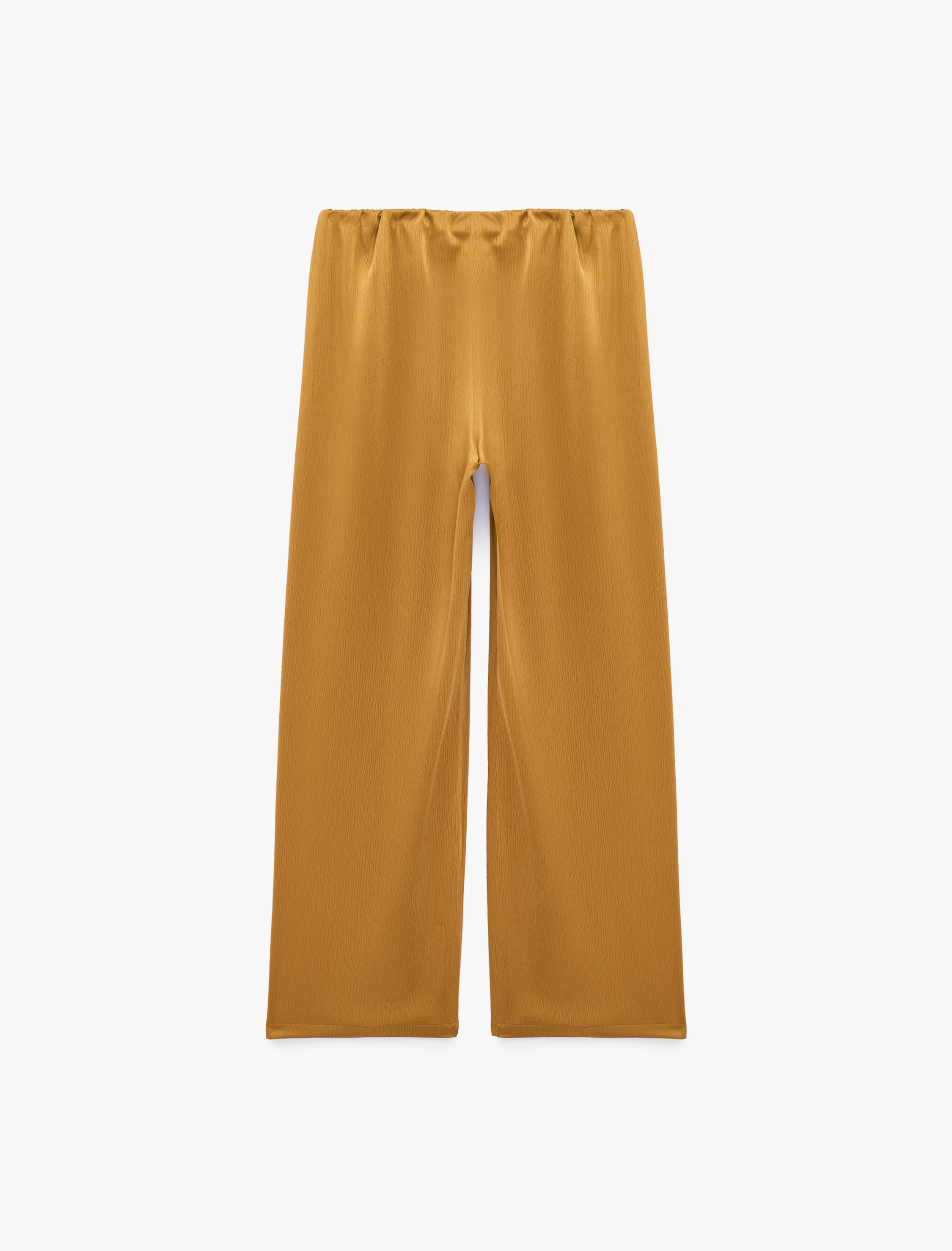   Straight Fit Bol Düz Paça Saten Pantolon