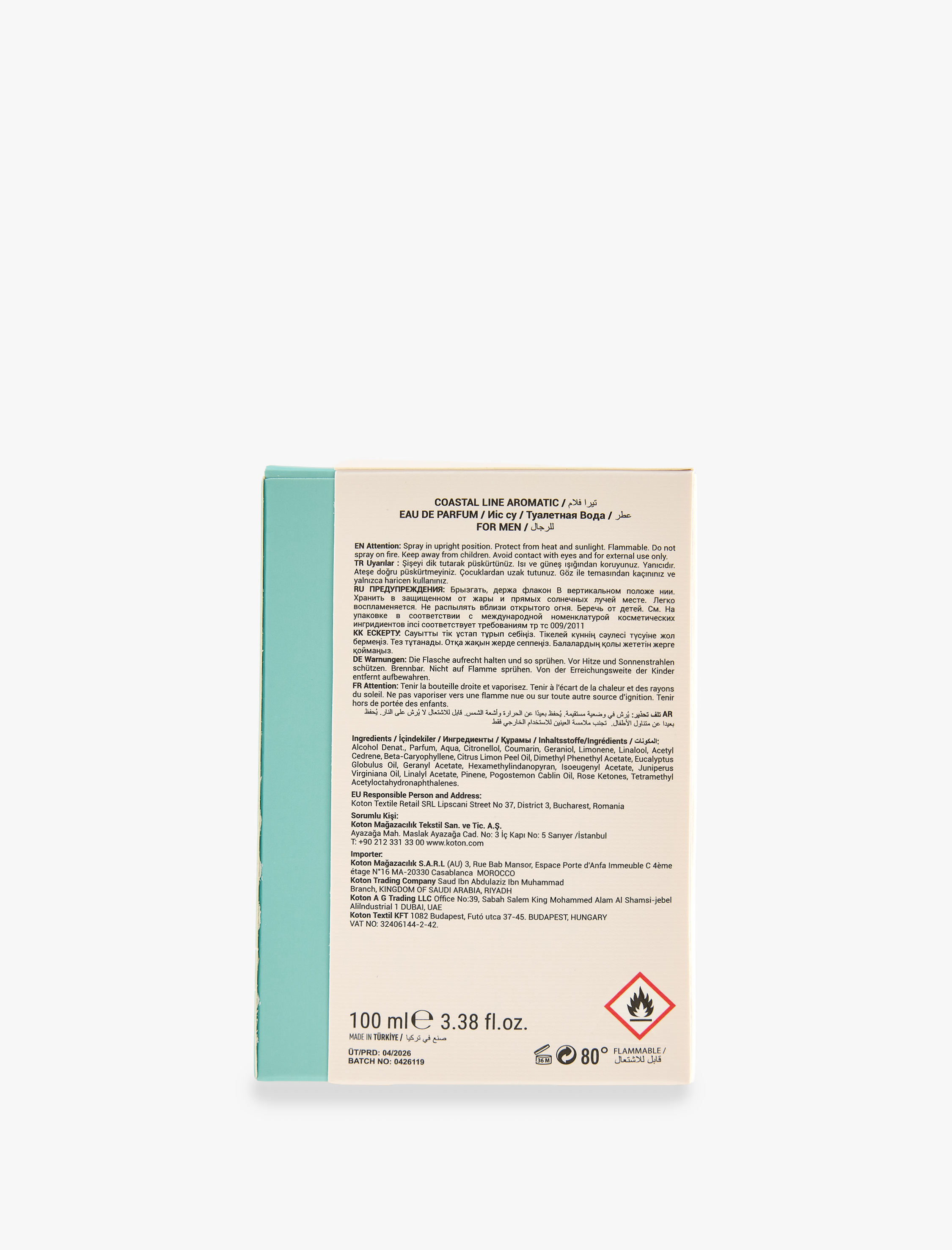  Erkek Parfüm Coastal Line Aromatic 100 ML