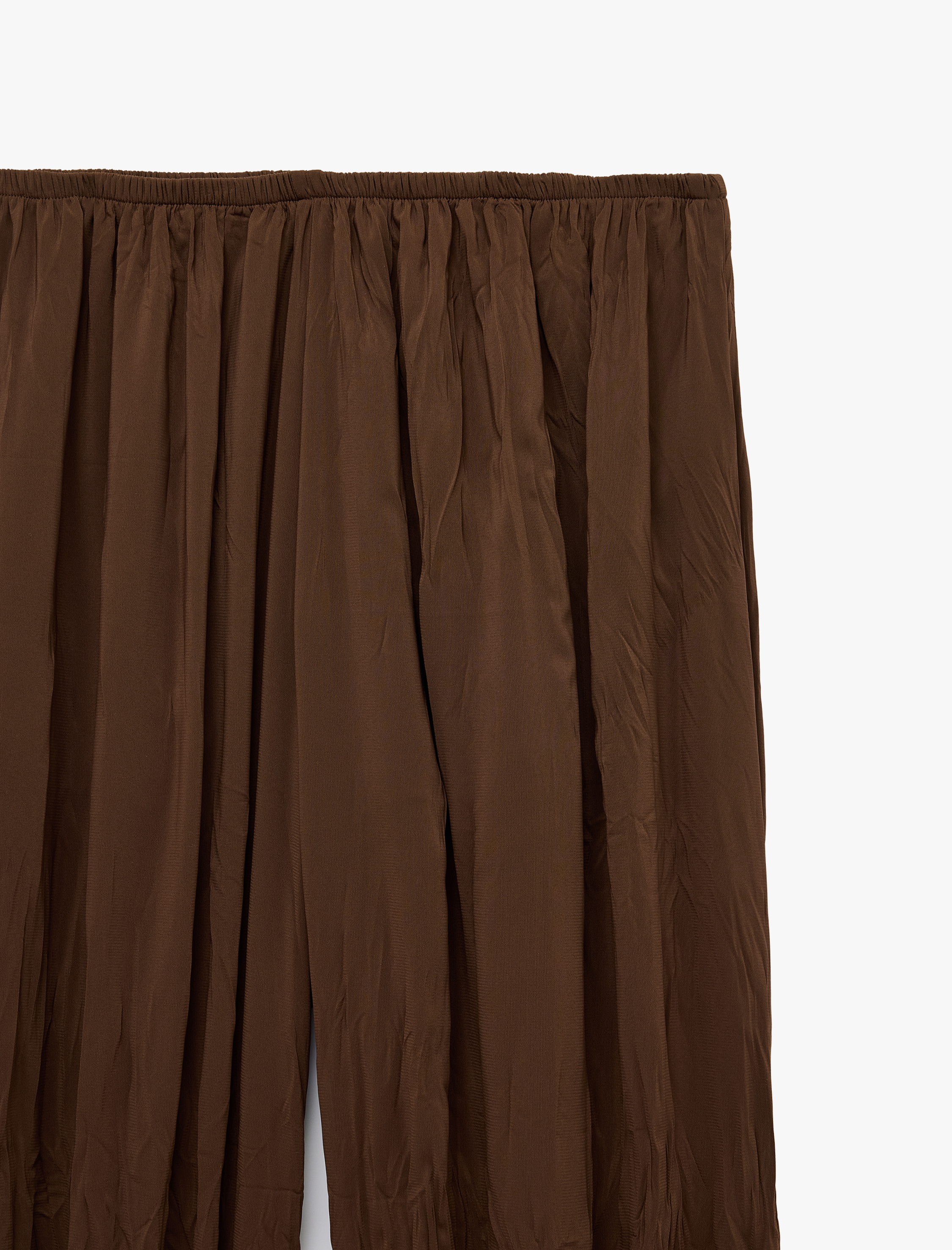   Rahat Kalıp Beli ve Paçası Lastikli Şifon Harem Pantolon