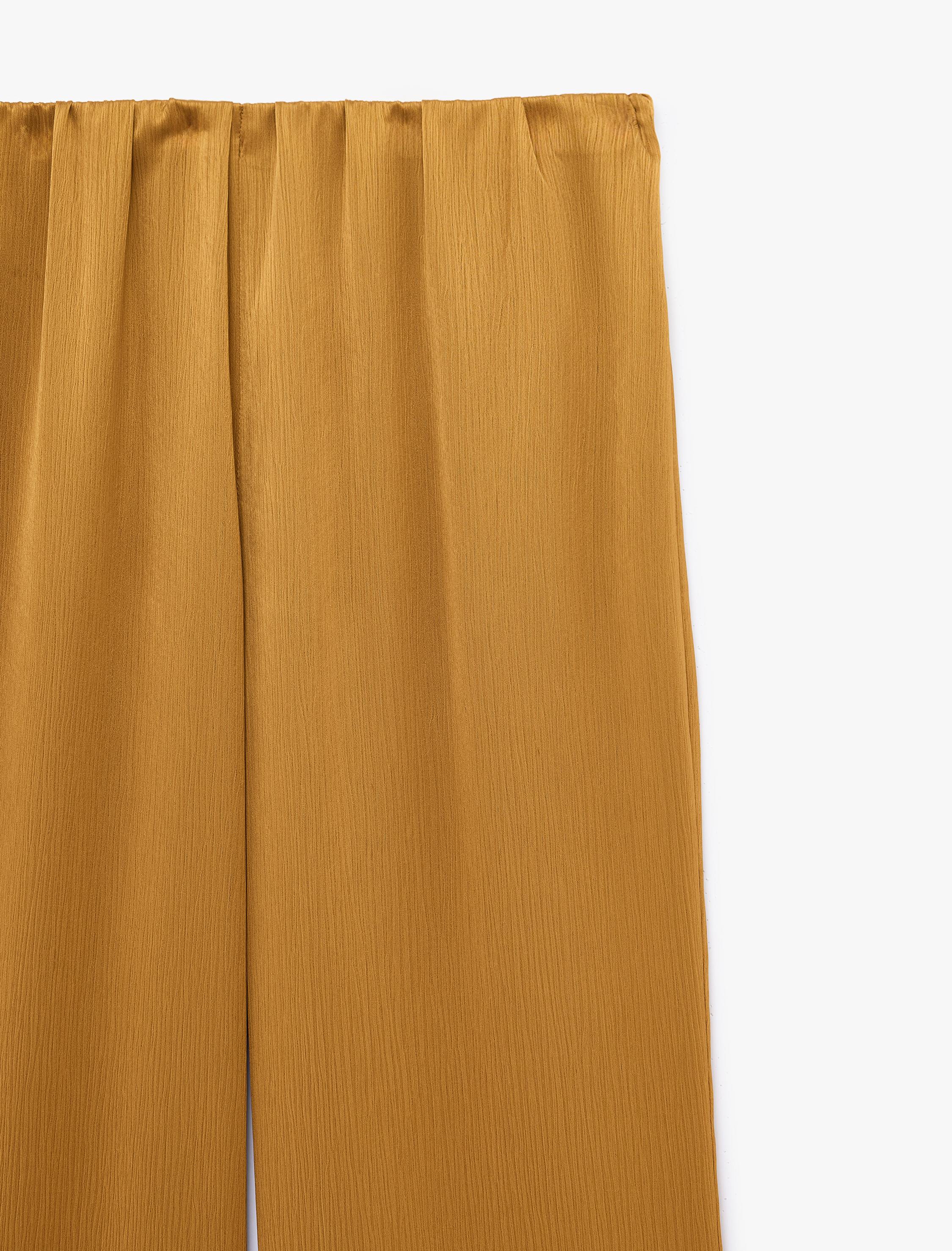   Straight Fit Bol Düz Paça Saten Pantolon