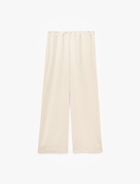 Straight Fit Bol Düz Paça Saten Pantolon