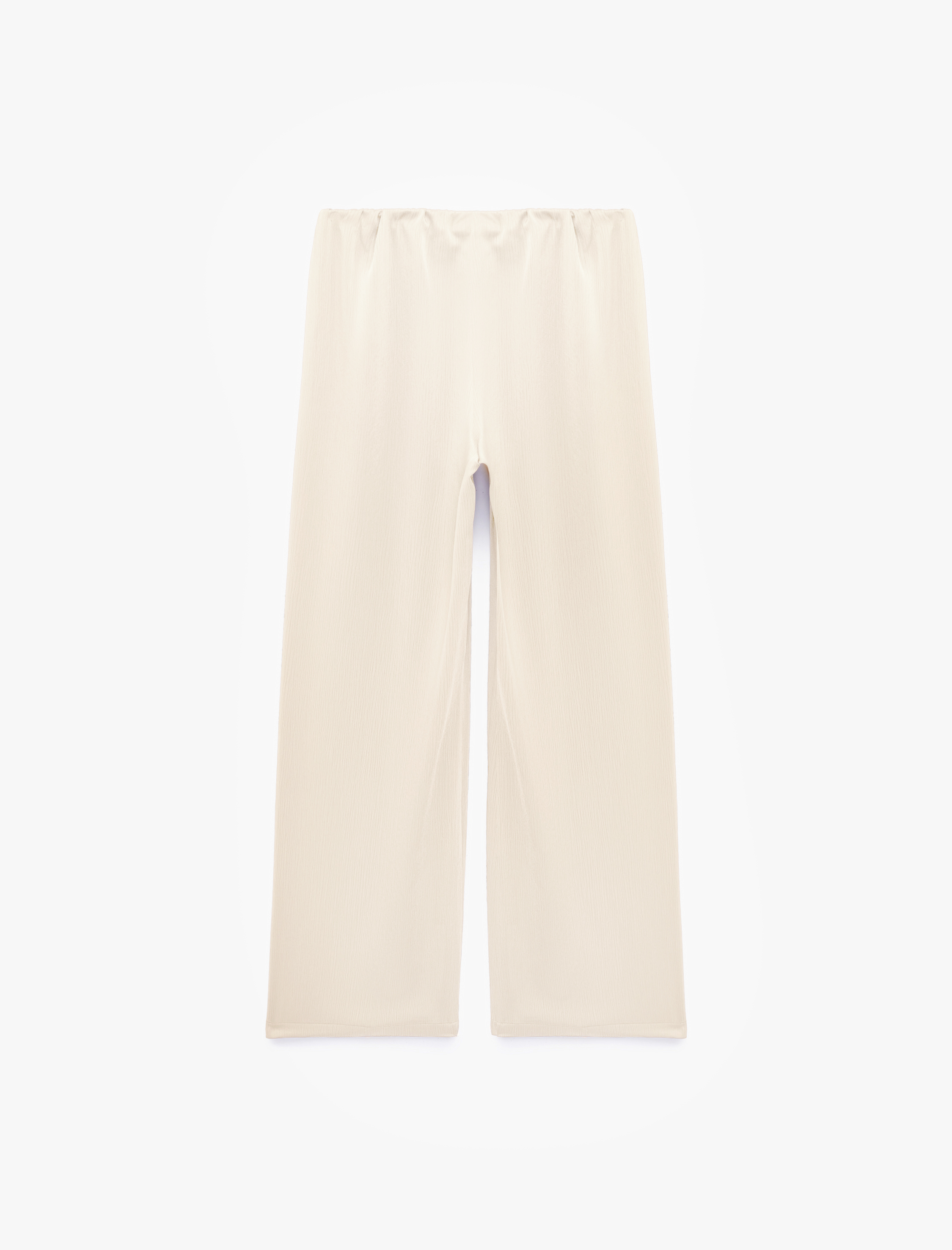   Straight Fit Bol Düz Paça Saten Pantolon