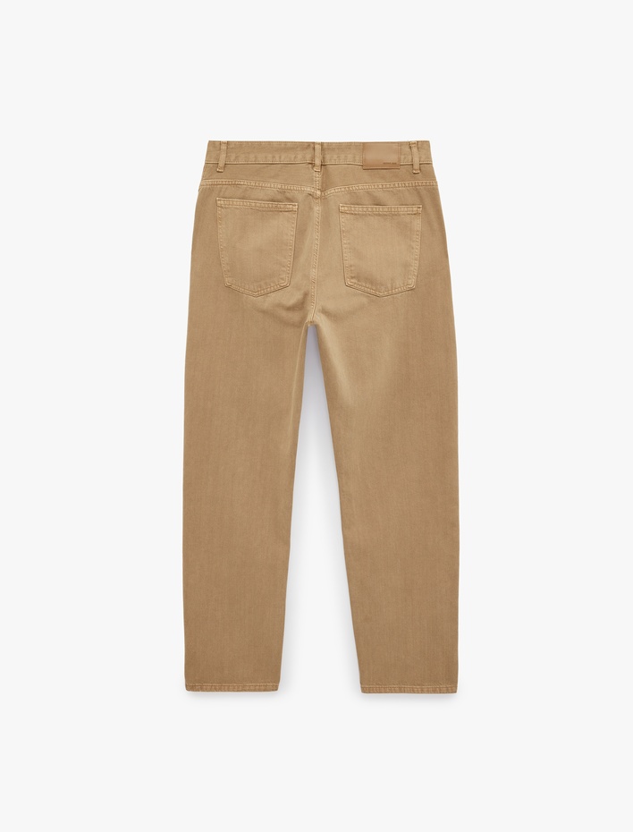  Normal Bel Pamuklu Vintage Straight Fit Jean Pantolon