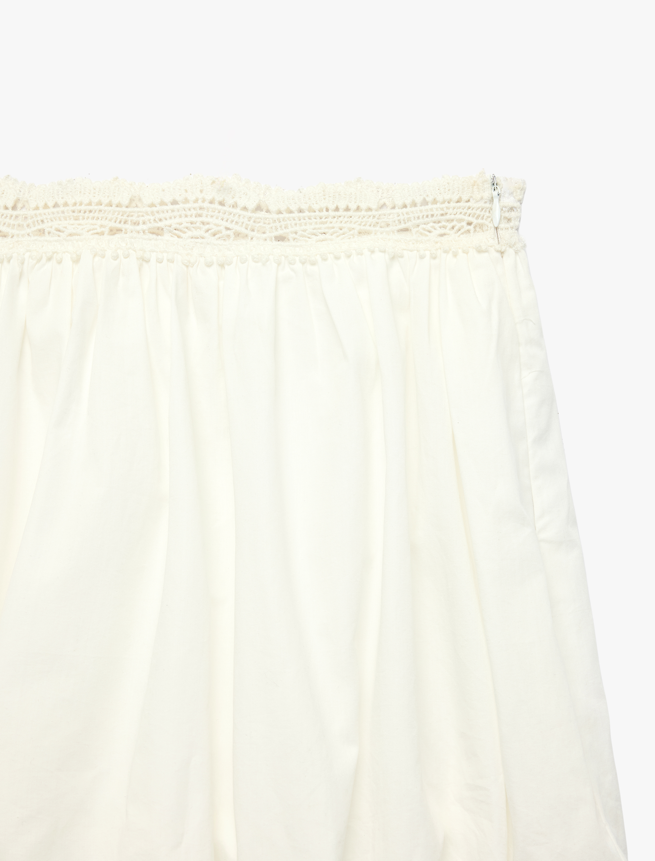   Koton X Sibil Çetinkaya - Dantel Detaylı Poplin Mini Balon Etek