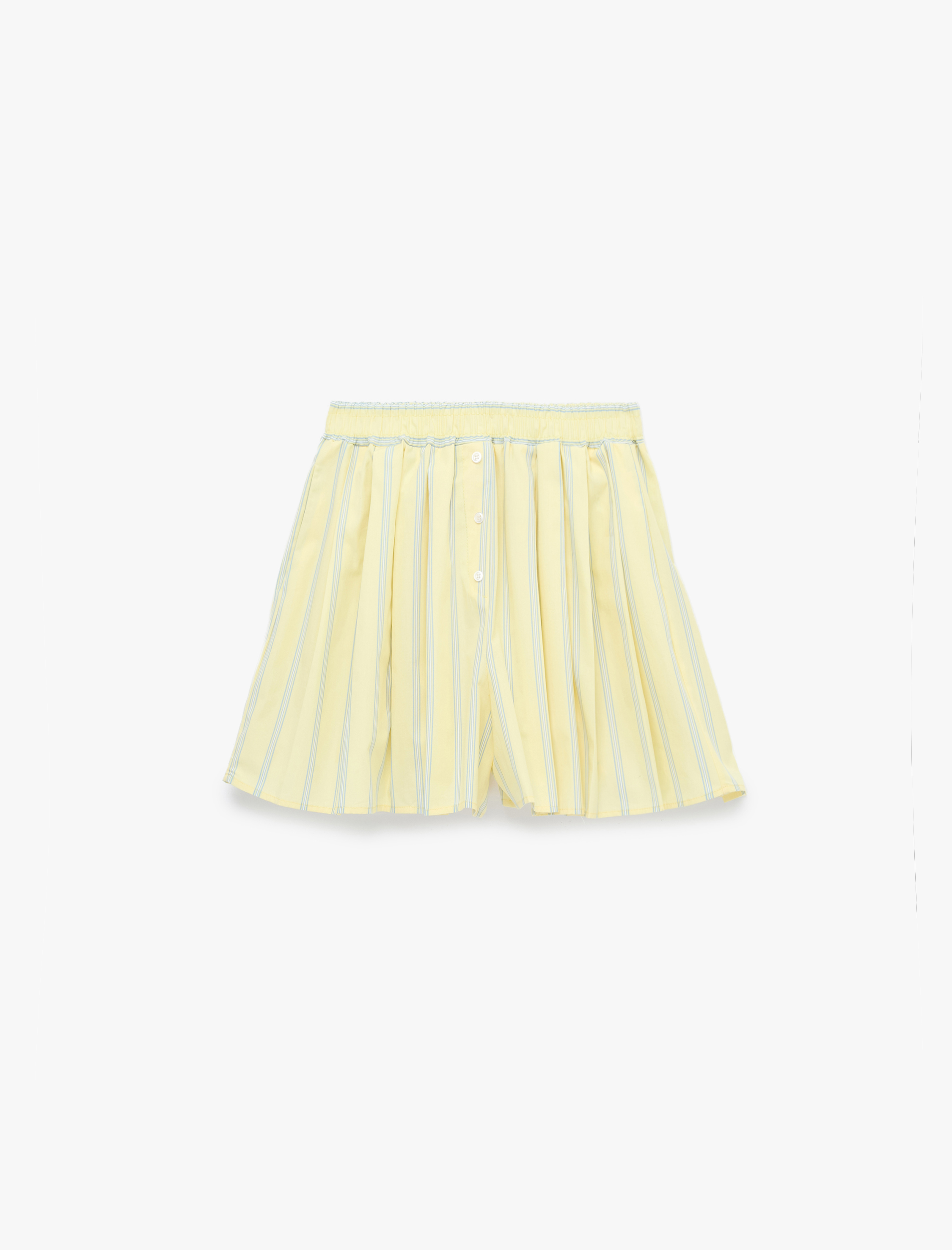   Koton X Sibil Çetinkaya - Çizgili Poplin Mini Şort
