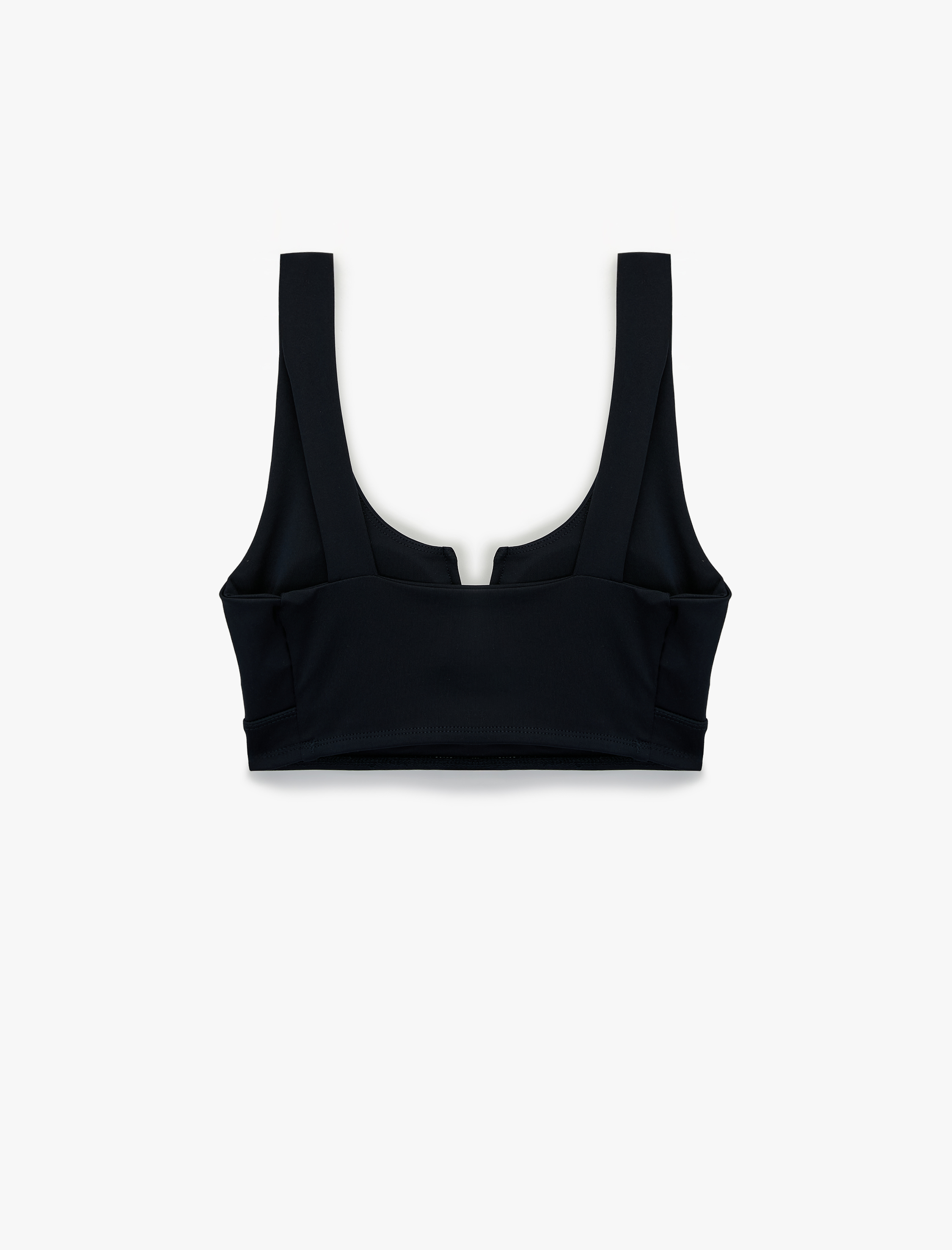   Slim Fit V Yaka Kolsuz Kaplı Sporcu Sütyeni