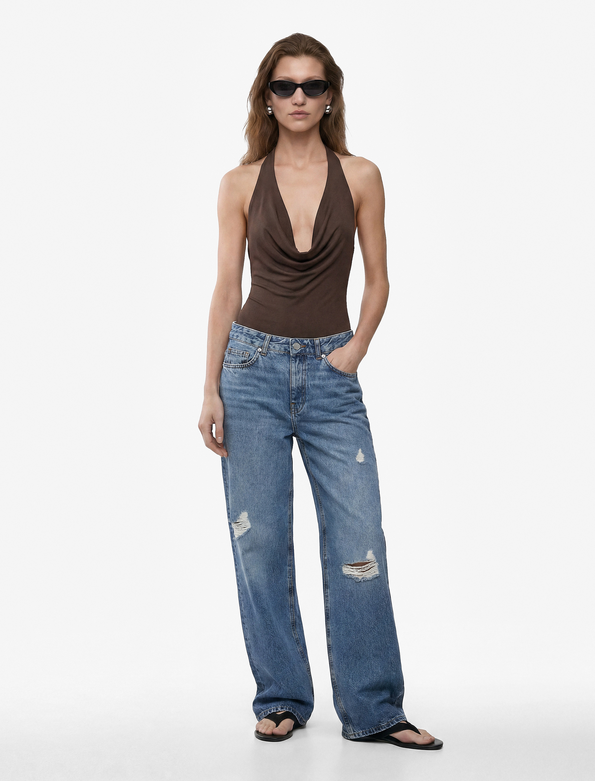   Sırt Dekolteli Degaje Yaka Bodysuit