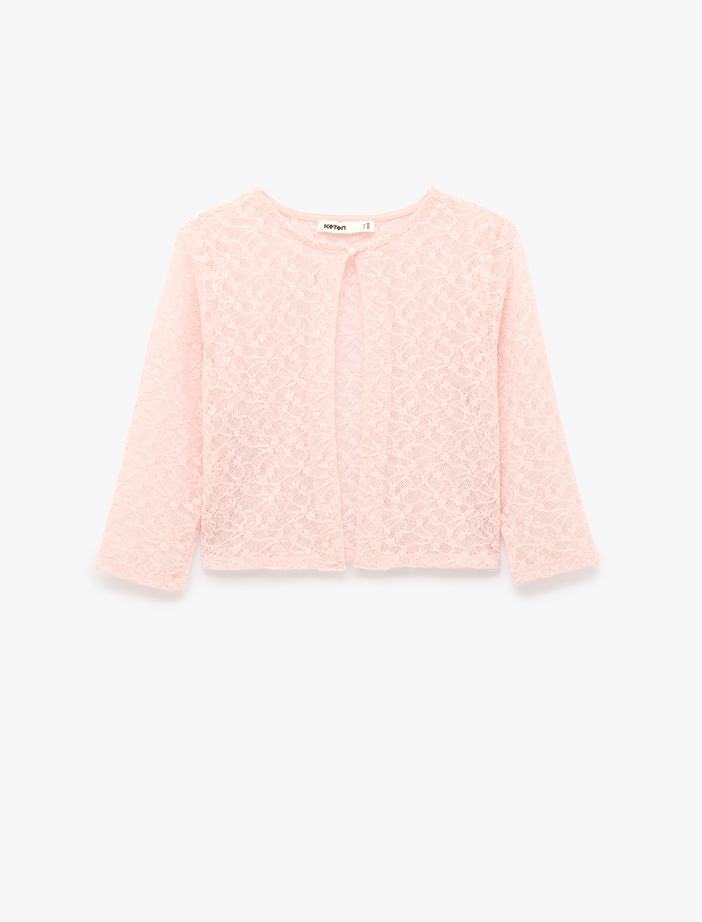   Yuvarlak Yaka Yarı Transparan Yarım Kol Crop Dantel Crop Bluz