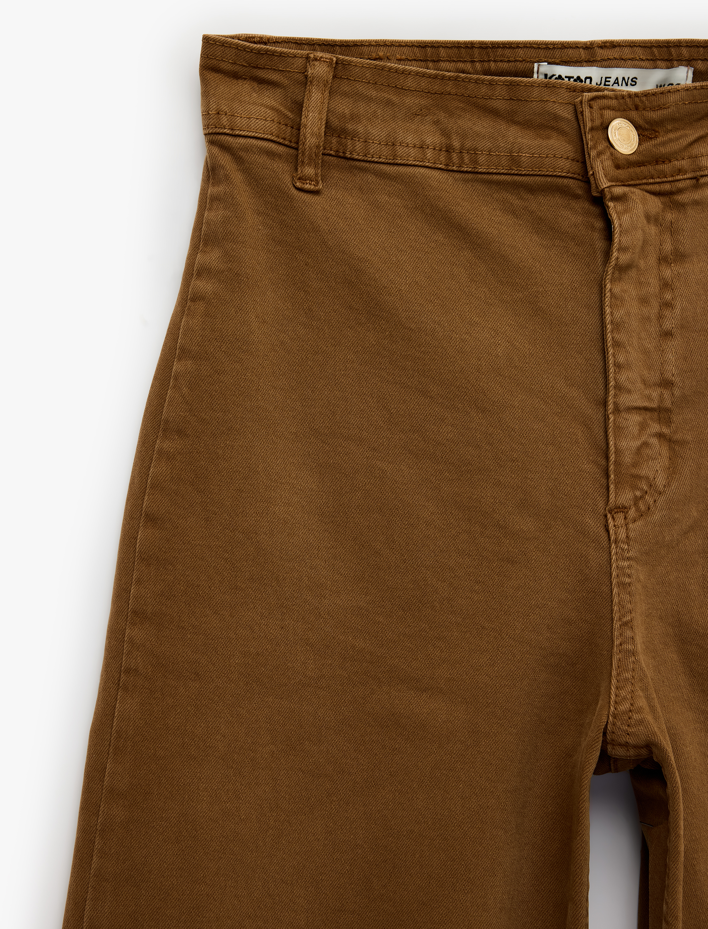   Normal Bel Rahat Kalıp Kesik Paça Jean Pantolon - Culoette Jean