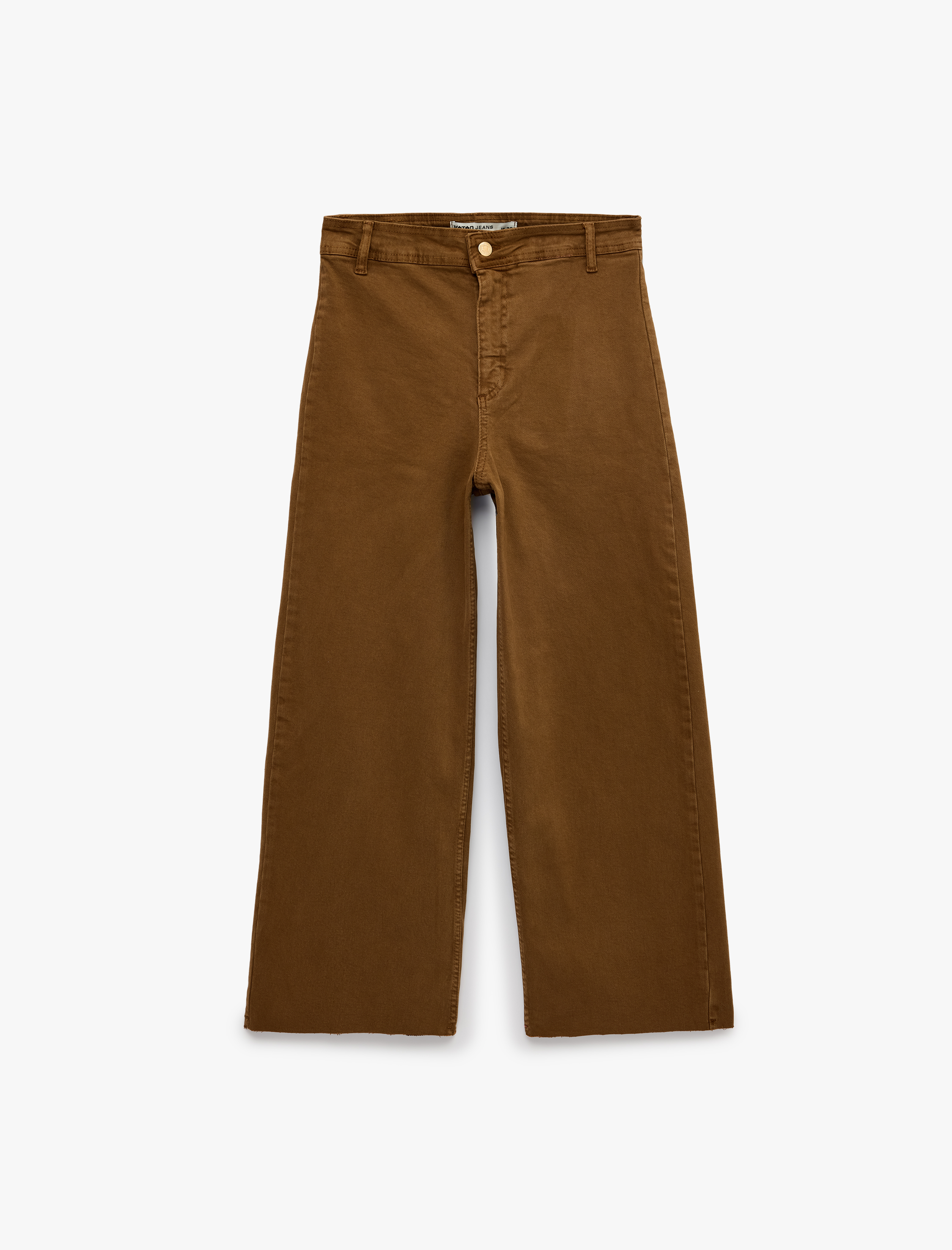   Normal Bel Rahat Kalıp Kesik Paça Jean Pantolon - Culoette Jean