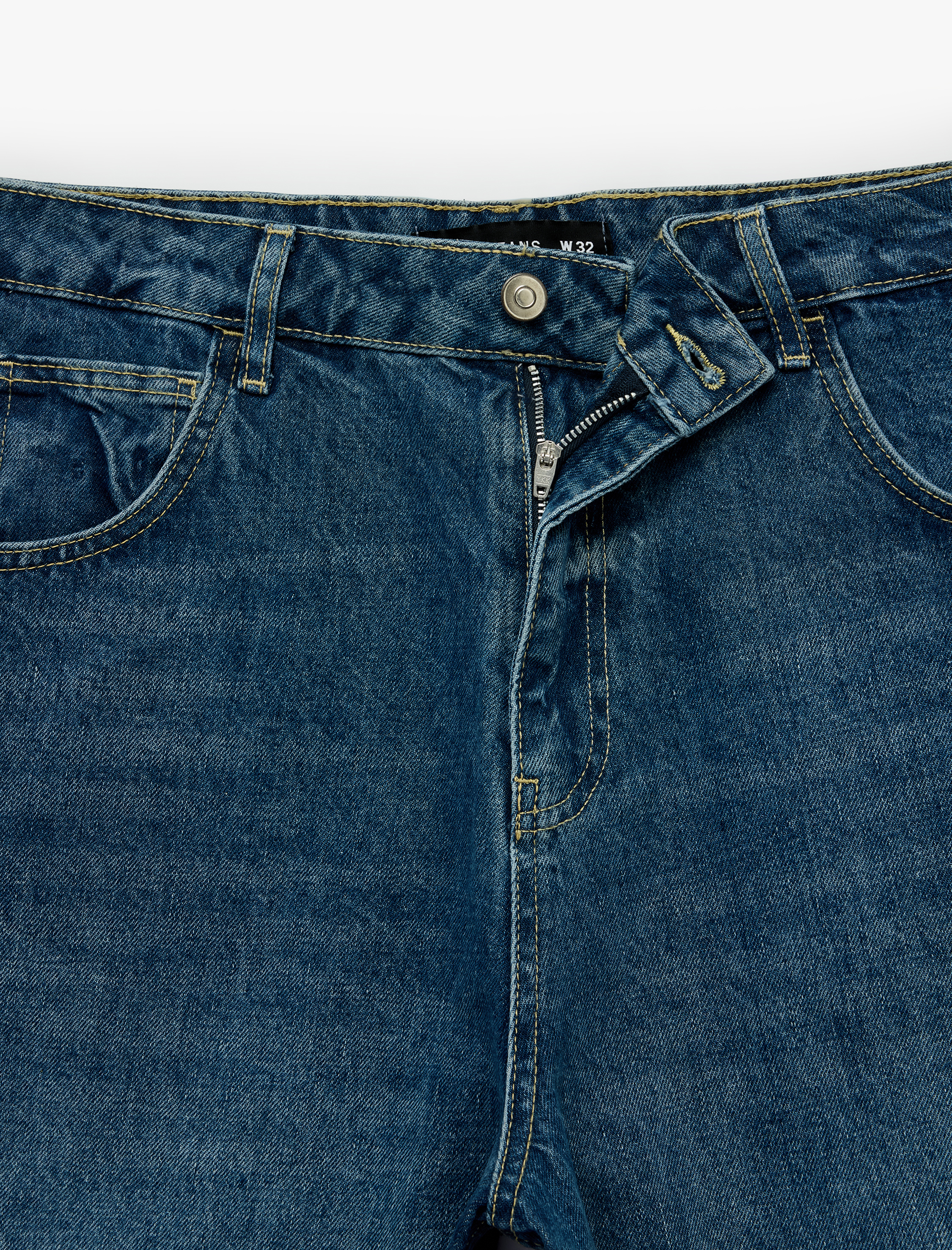   Pamuklu Normal Bel Rahat Kalıp Cepli Baggy Jean Şort
