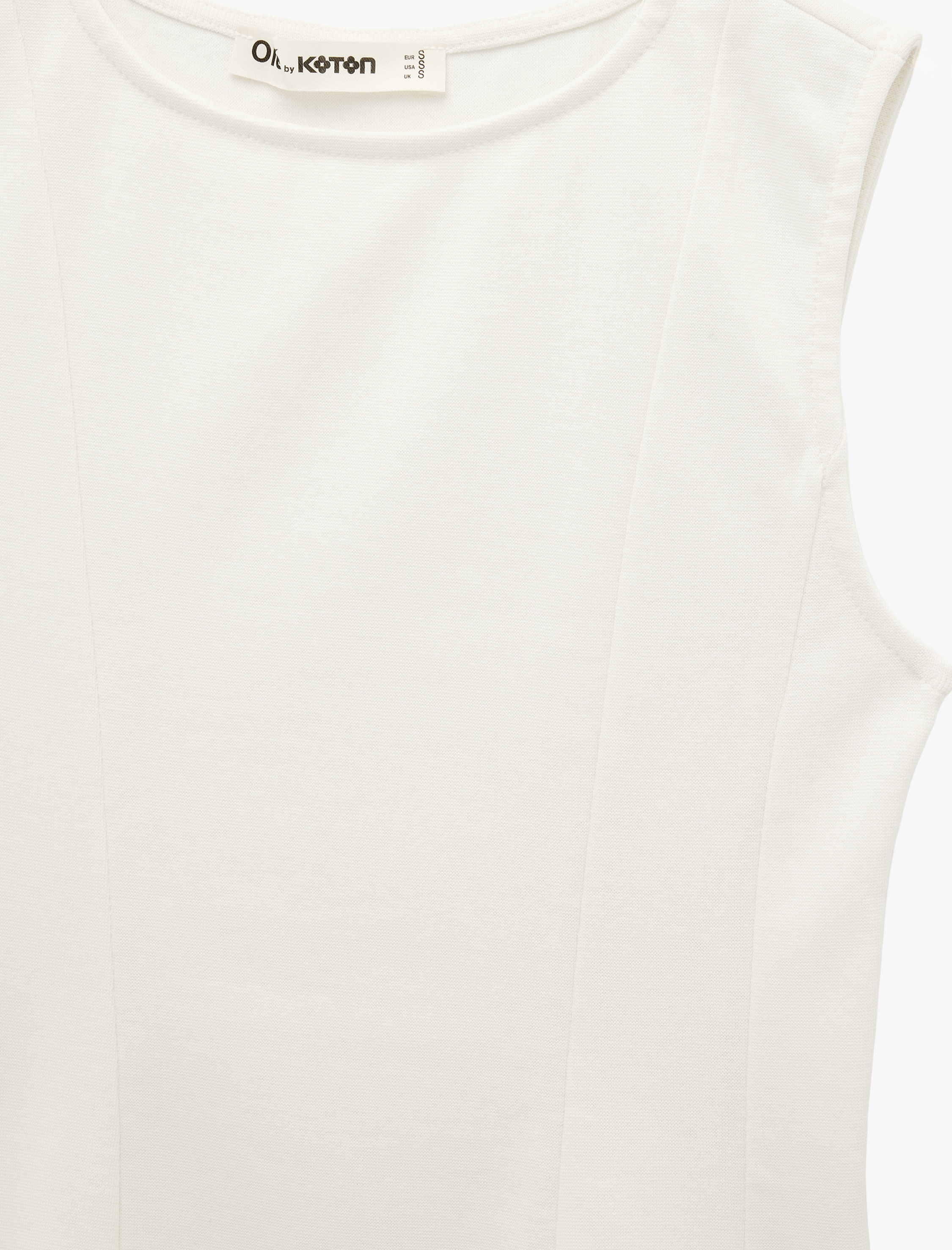   Pamuklu Bisiklet Yaka Kolsuz Slim Fit Bluz