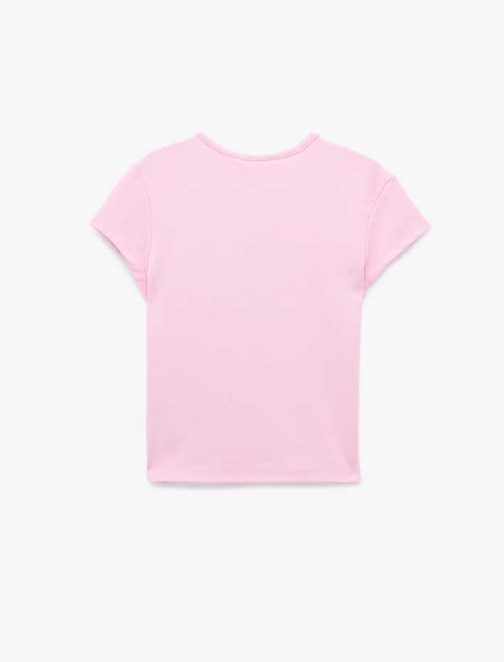  Koton X Sibil Çetinkaya - Slim Fit Pamuklu Kısa Kollu Kiraz Baskılı Tişört