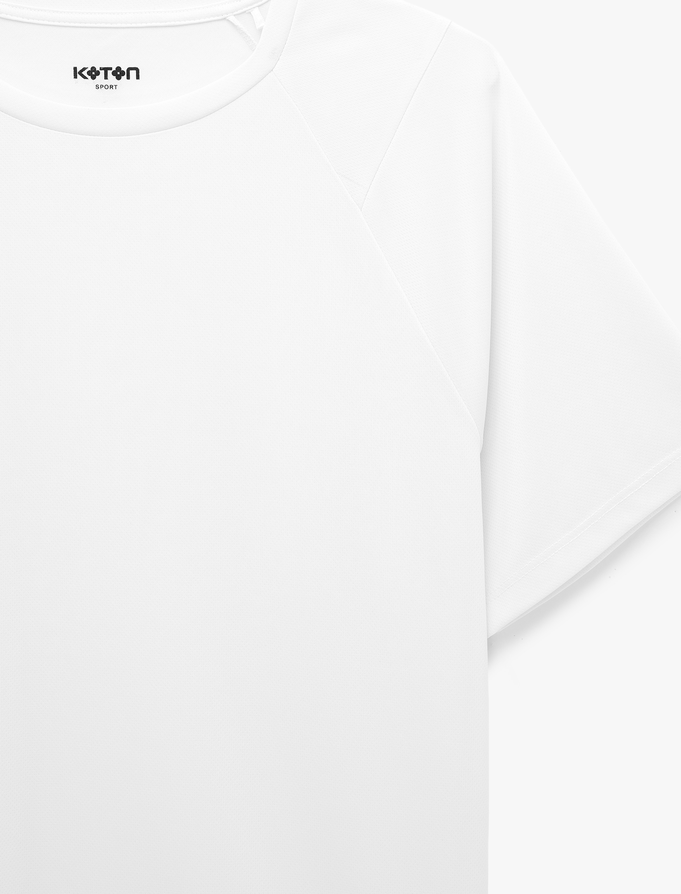   Bisiklet Yaka Dikiş Detaylı Kısa Reglan Kollu Basic Oversize Spor Tişört