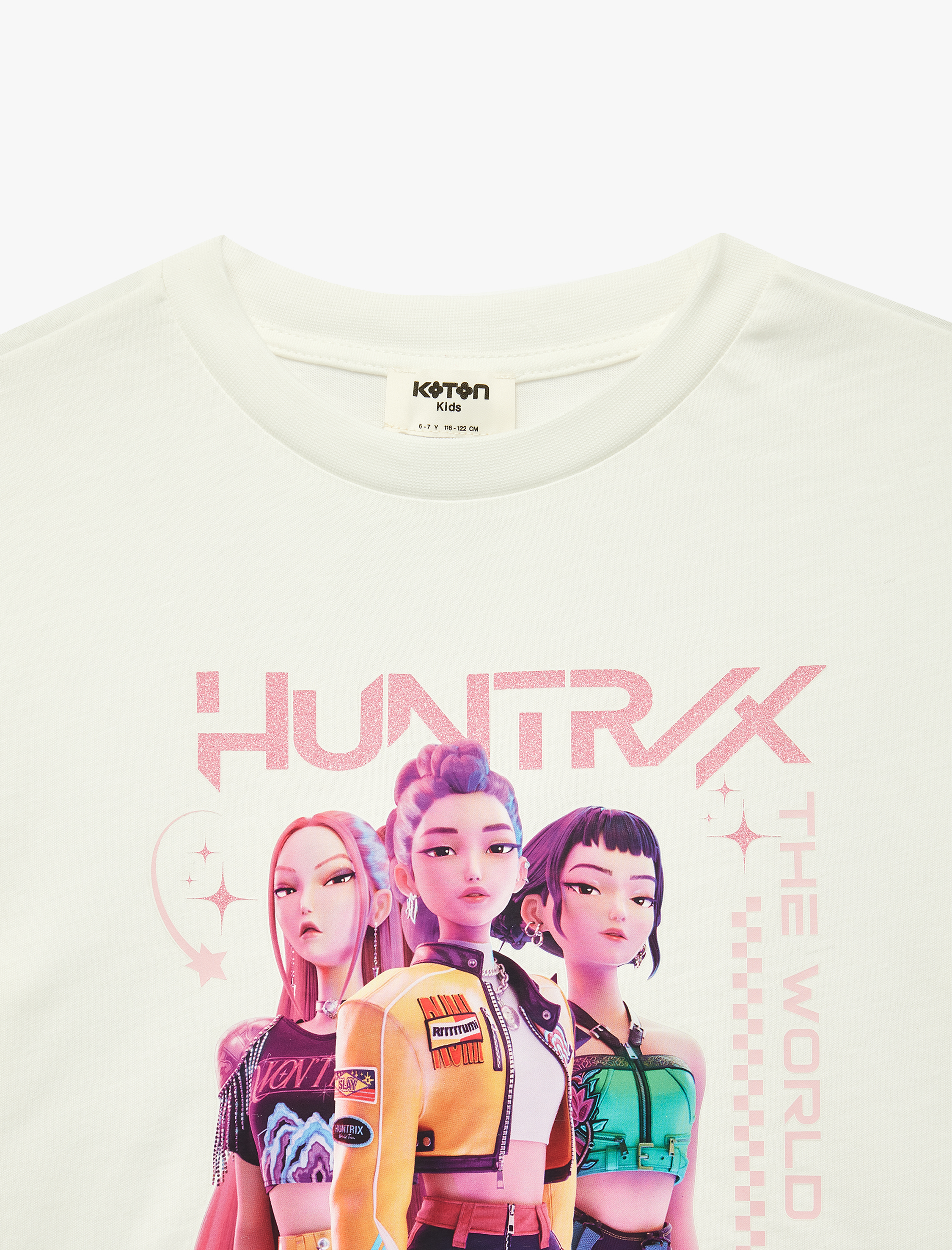  Kız Çocuk Lisanslı KPop Baskılı Kısa Kollu Pamuklu Tişört