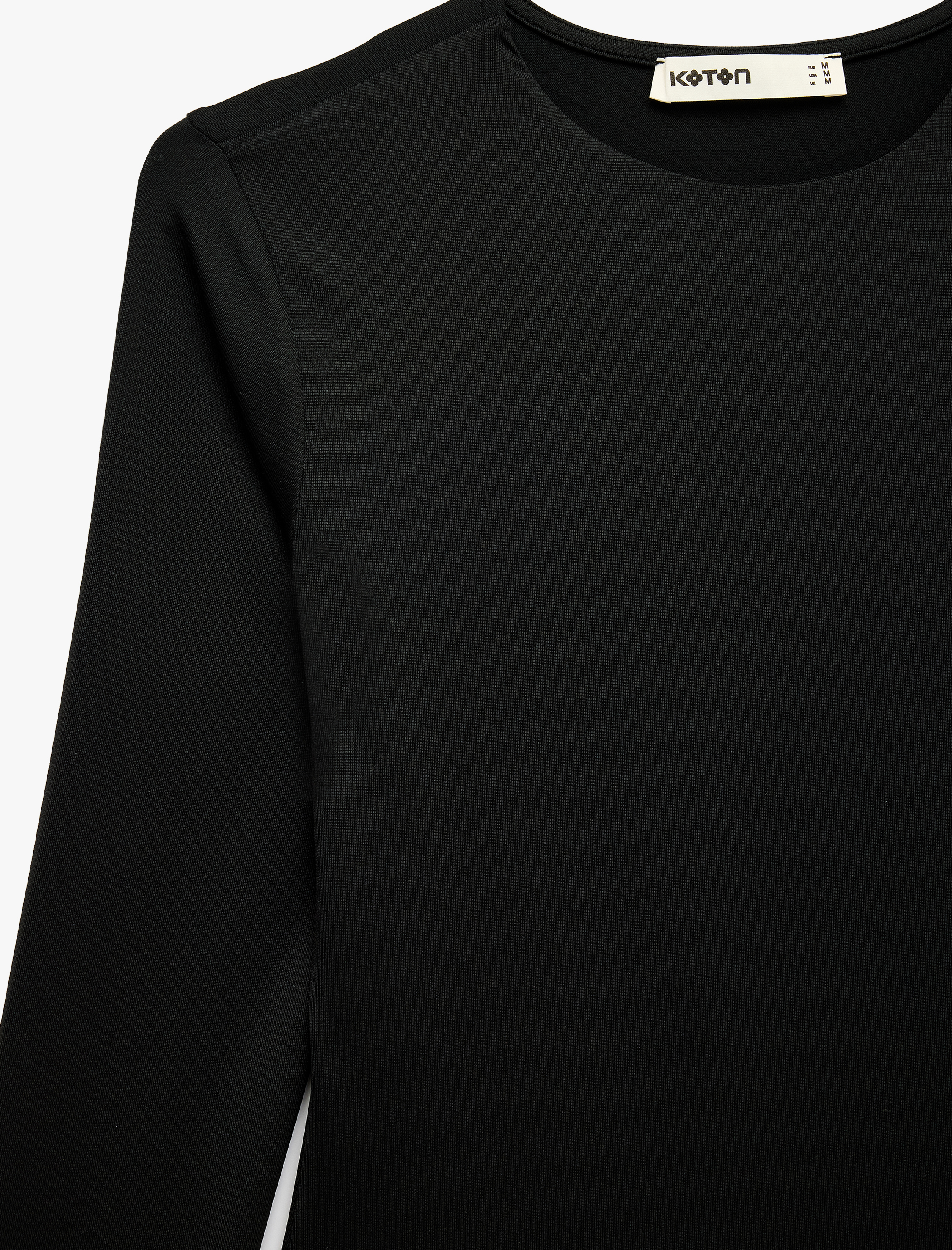   Bisiklet Yaka Uzun Kollu Bodysuit