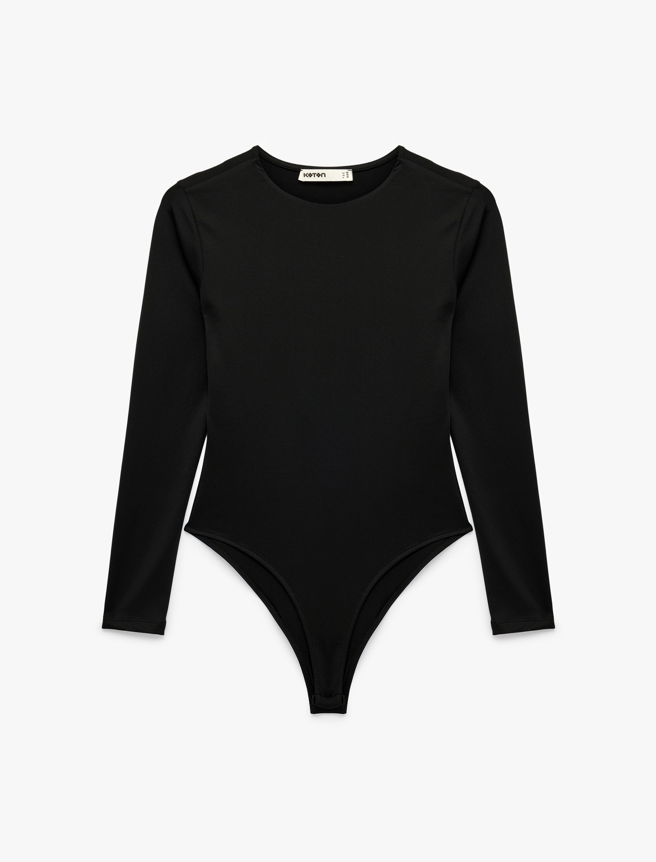   Bisiklet Yaka Uzun Kollu Bodysuit