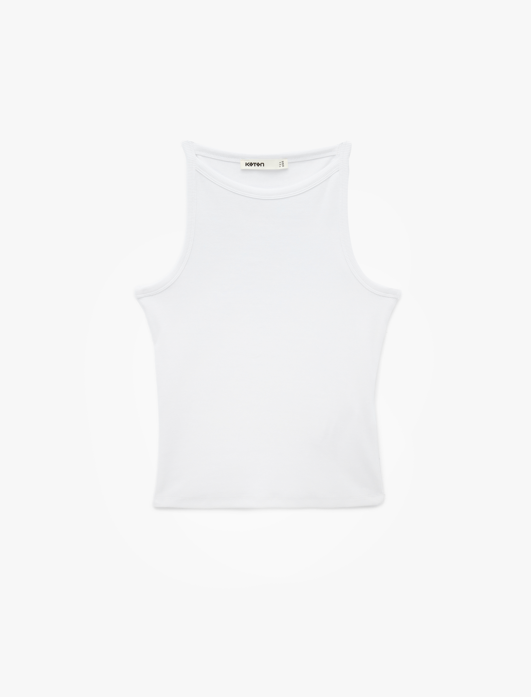   Kaşkorse Kolsuz Pamuklu Slim Fit Askılı Kare Yaka Üst
