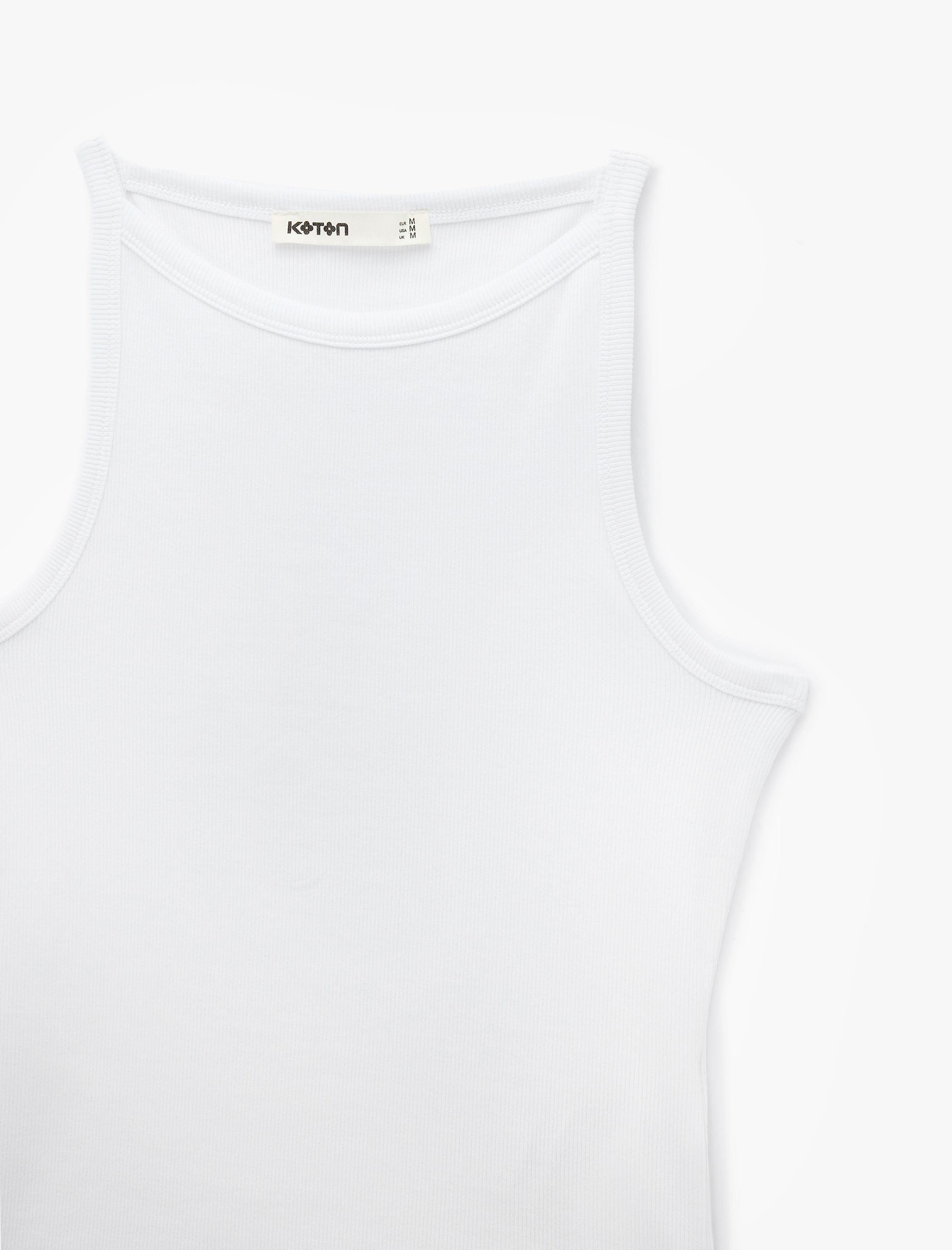   Kaşkorse Kolsuz Pamuklu Slim Fit Askılı Kare Yaka Üst