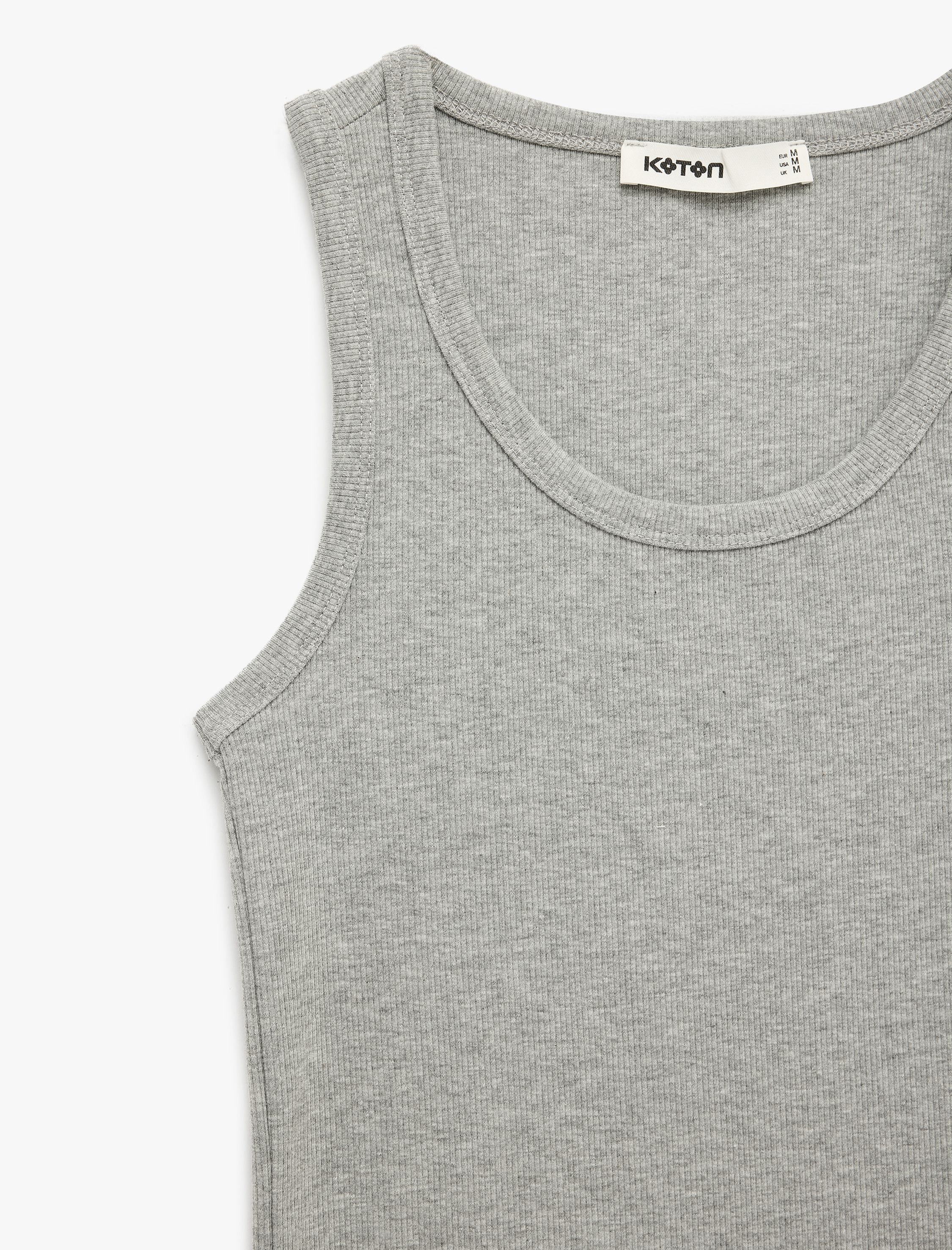   Pamuklu Kaşkorse Slim Fit U Yaka Fitilli Atlet