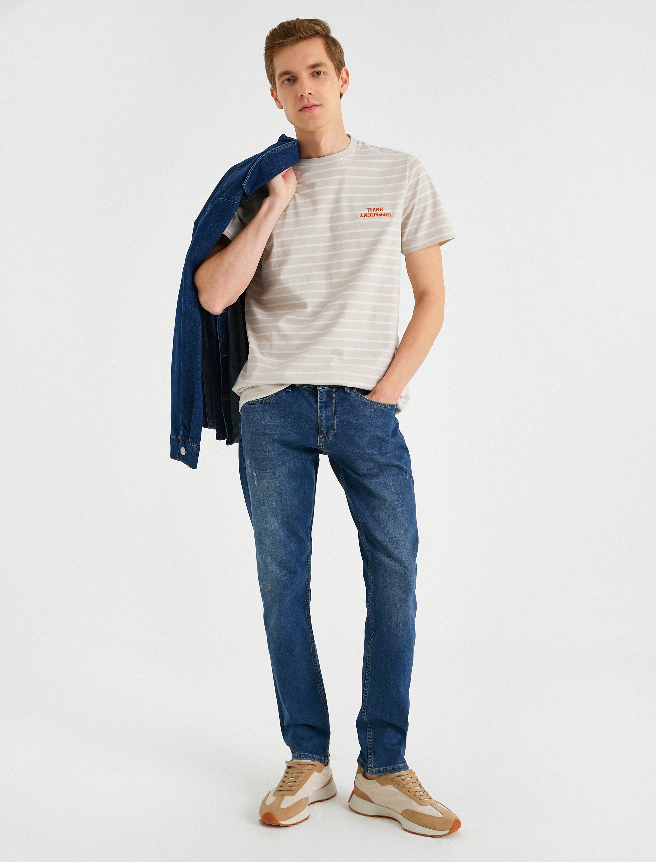   Slim Fit Kot Pantolon - Brad Jean