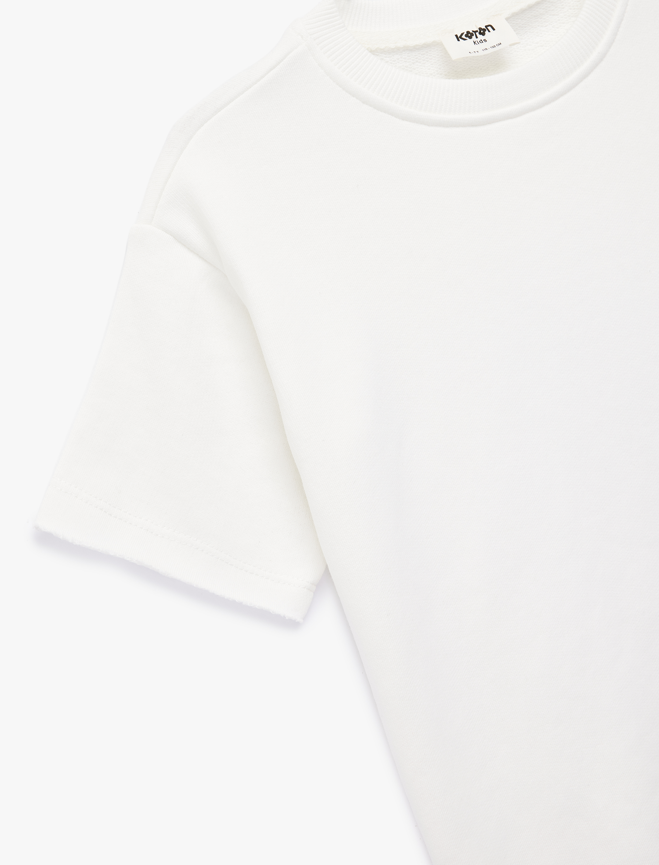  Erkek Çocuk Pamuklu Kısa Kollu Bisiklet Yaka Oversize Basic Tişört