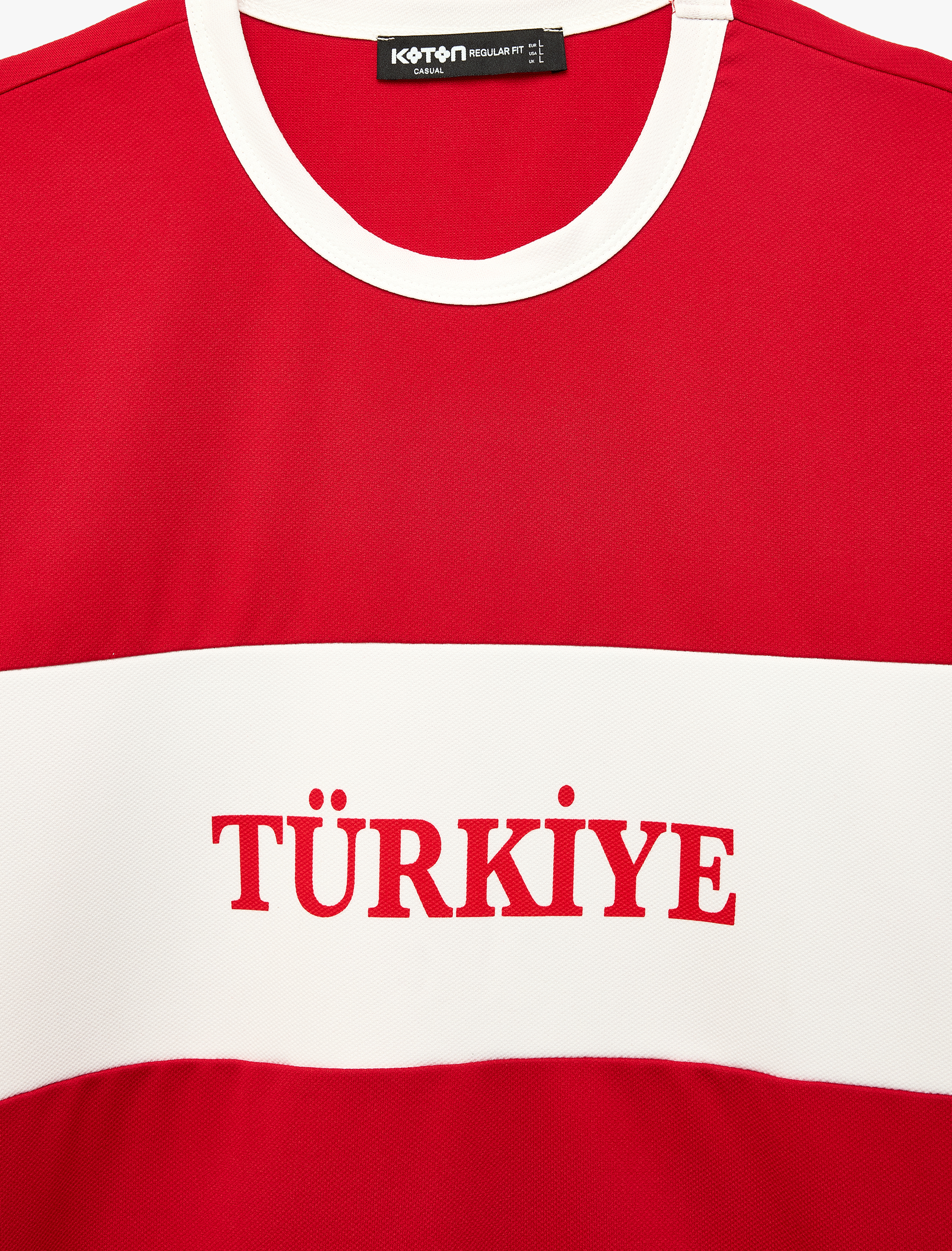   Regular Fit Bisiklet Yaka Renk Bloklu Kısa Kollu Baskılı 2026 Dünya Kupası Tişörtü
