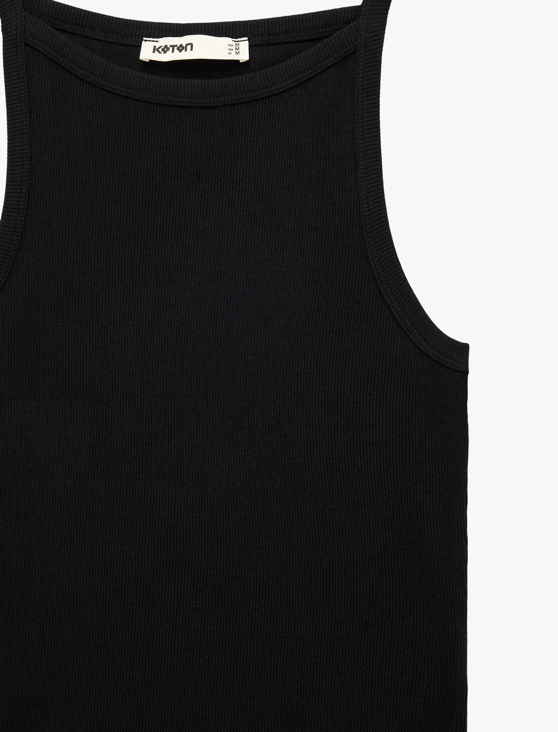  Kaşkorse Kolsuz Pamuklu Slim Fit Askılı Kare Yaka Üst