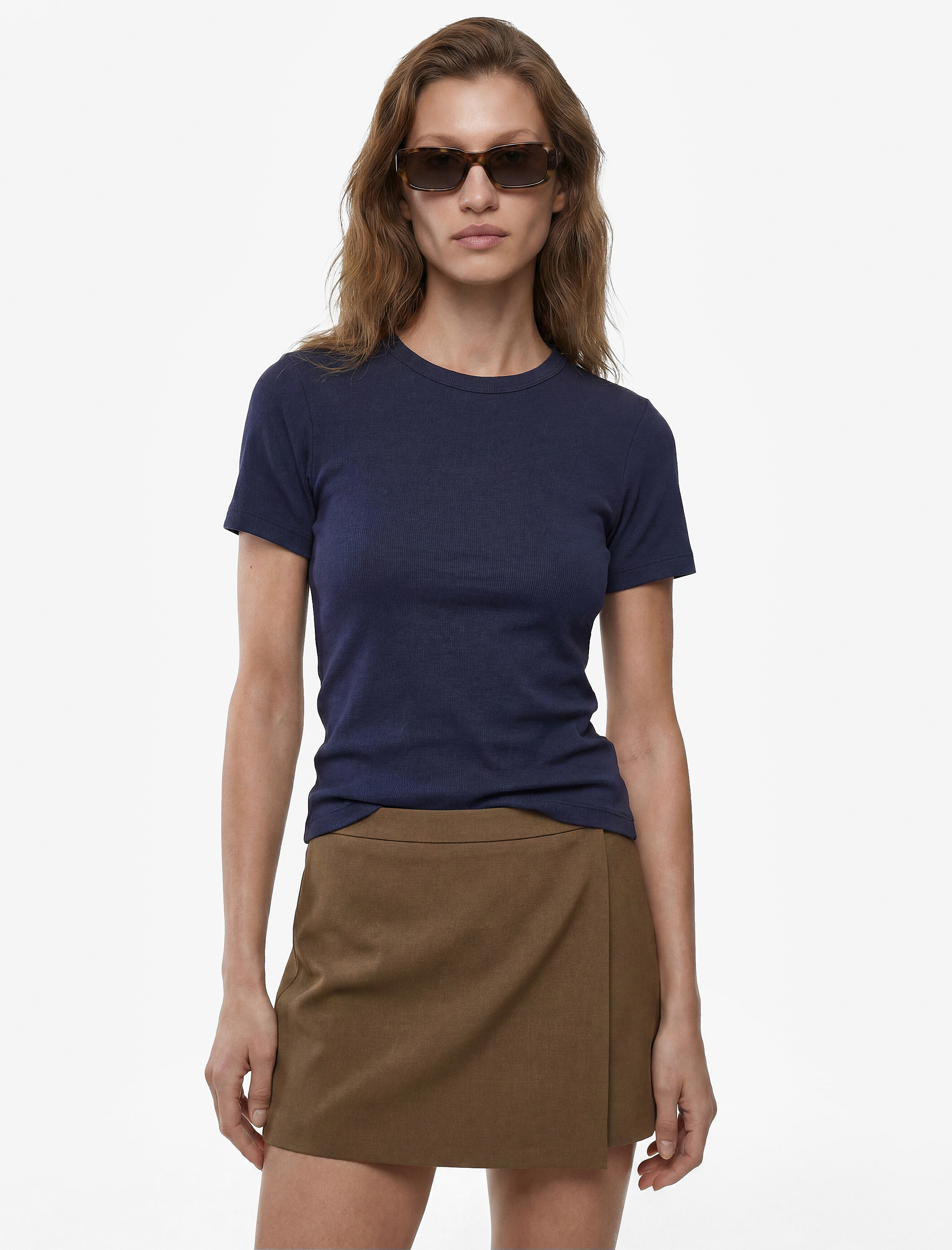   Pamuklu Slim Fit Bisiklet Yaka Kısa Kollu Basic Tişört