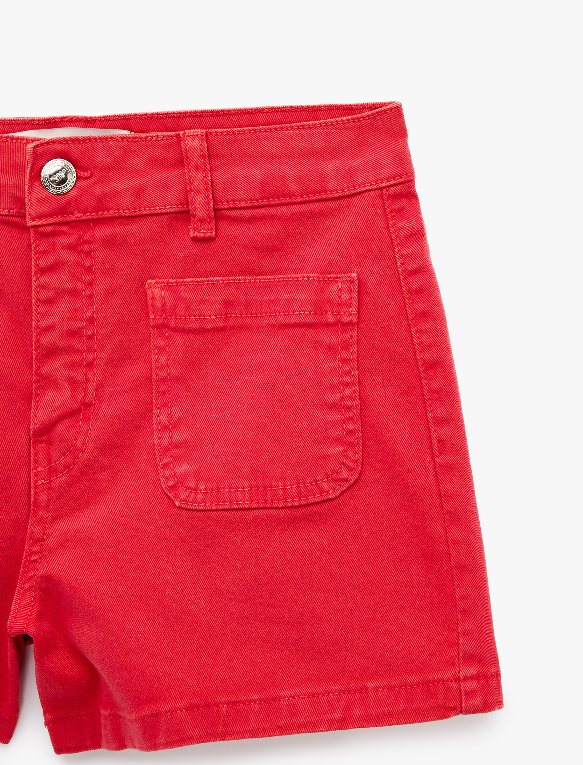   Cep Detaylı Normal Bel Pamuklu Slim Fit Mini Şort