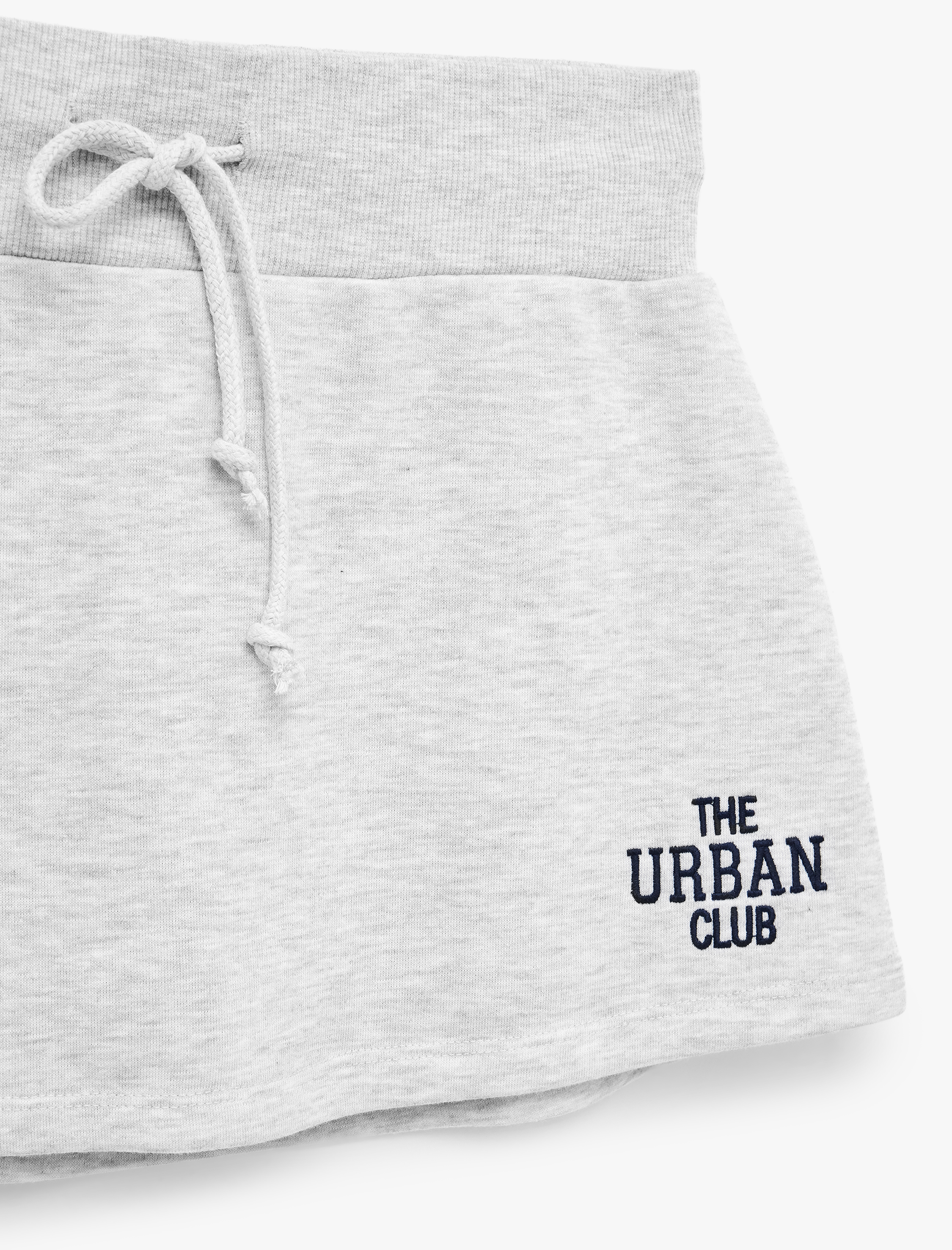   Beli Bağcıklı Slim Fit Nakışlı Mini Spor Şort Etek