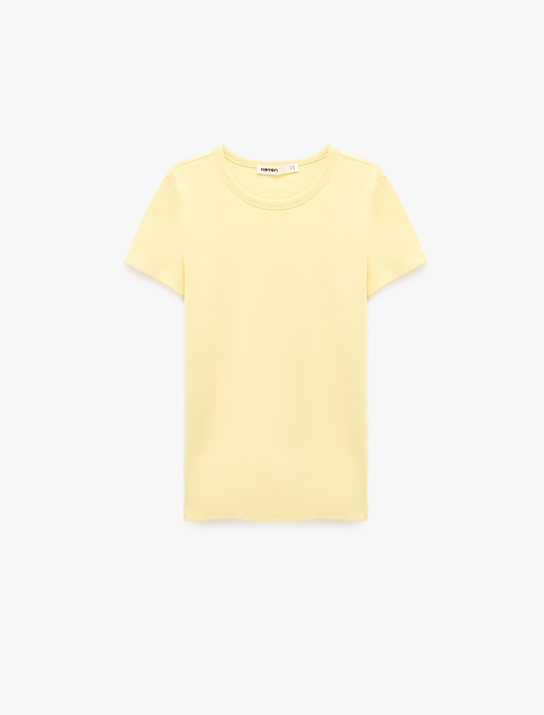   Pamuklu Slim Fit Bisiklet Yaka Kısa Kollu Tişört
