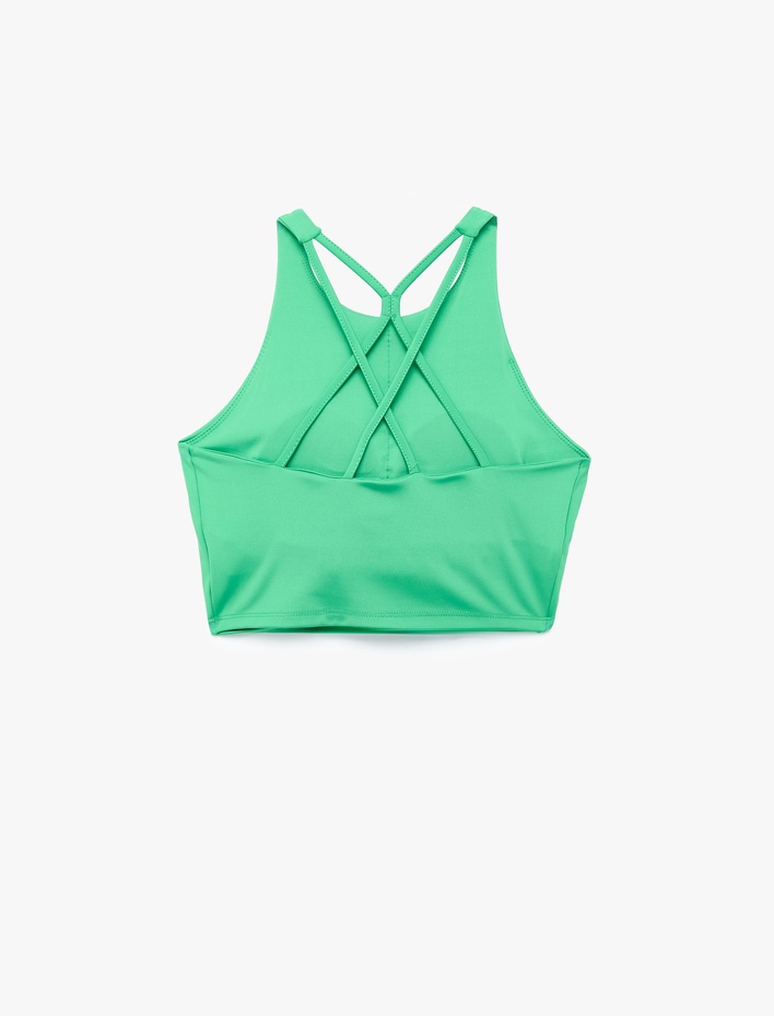  Slim Fit İp Askılı Sırt Detaylı Sporcu Sütyeni