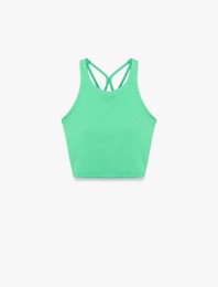 Slim Fit İp Askılı Sırt Detaylı Sporcu Sütyeni