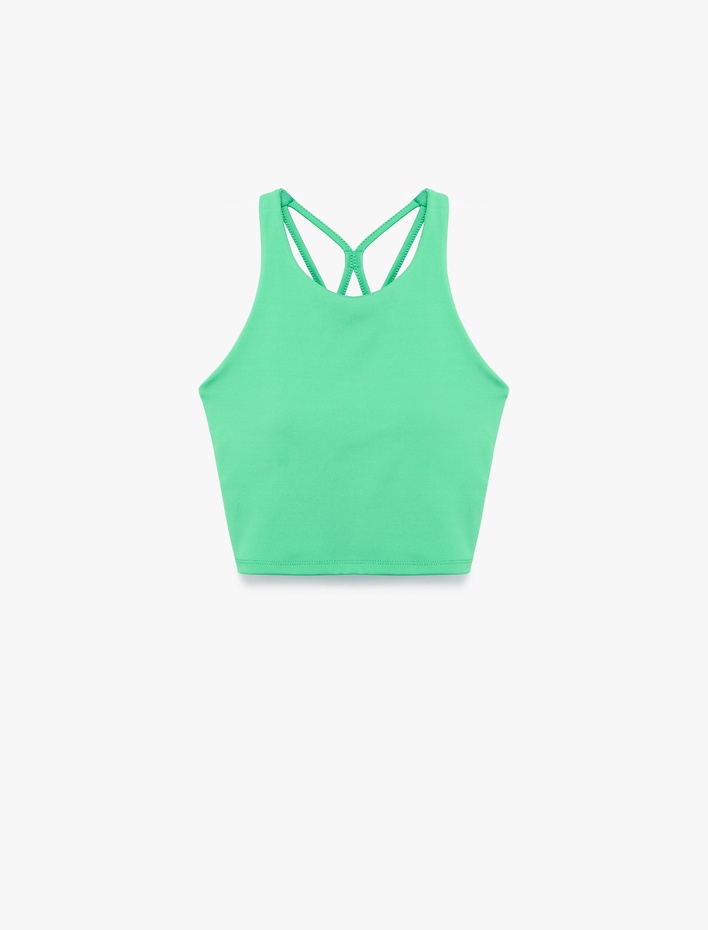 Slim Fit İp Askılı Sırt Detaylı Sporcu Sütyeni