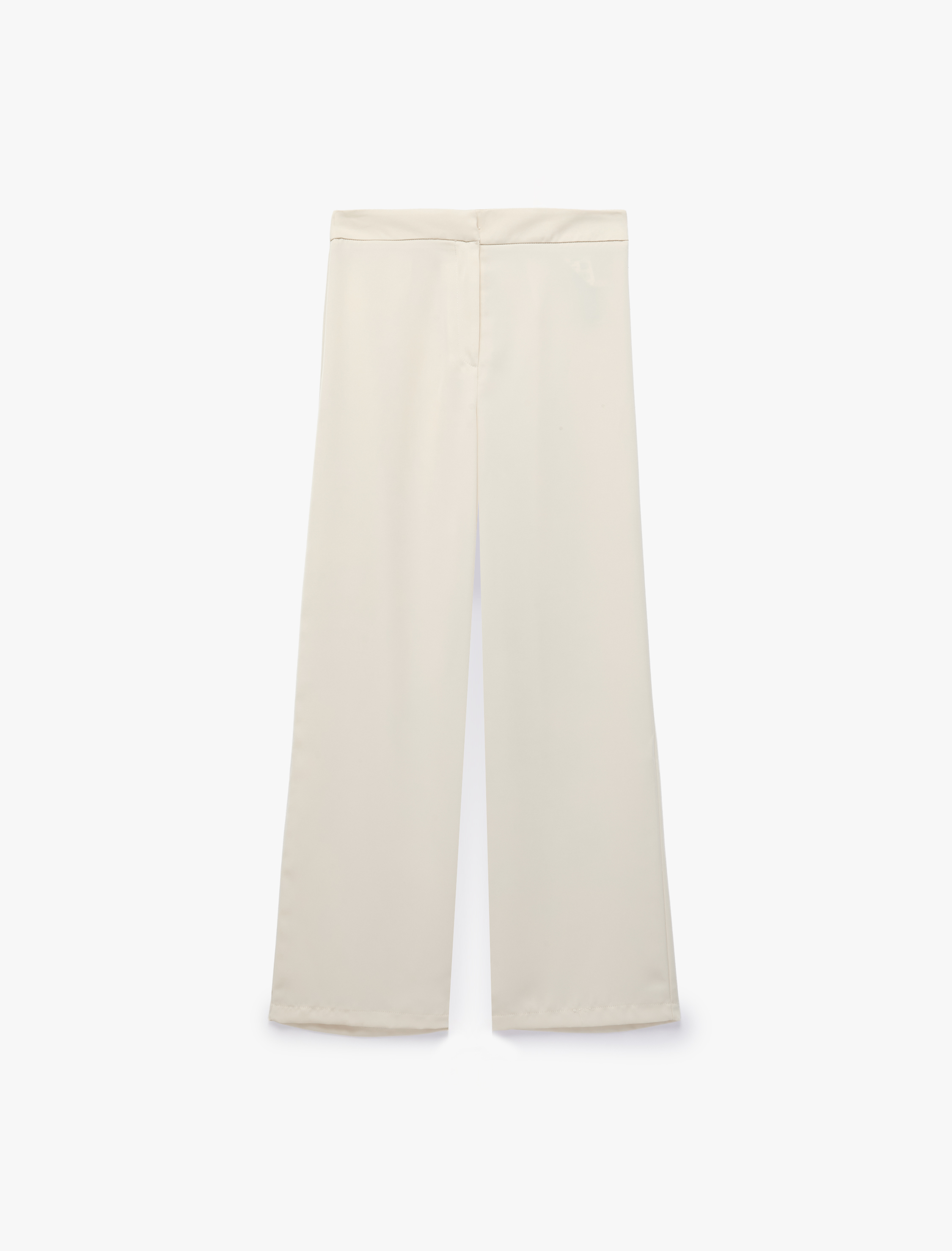   Cep Detaylı Yüksek Bel Geniş Paça Pantolon