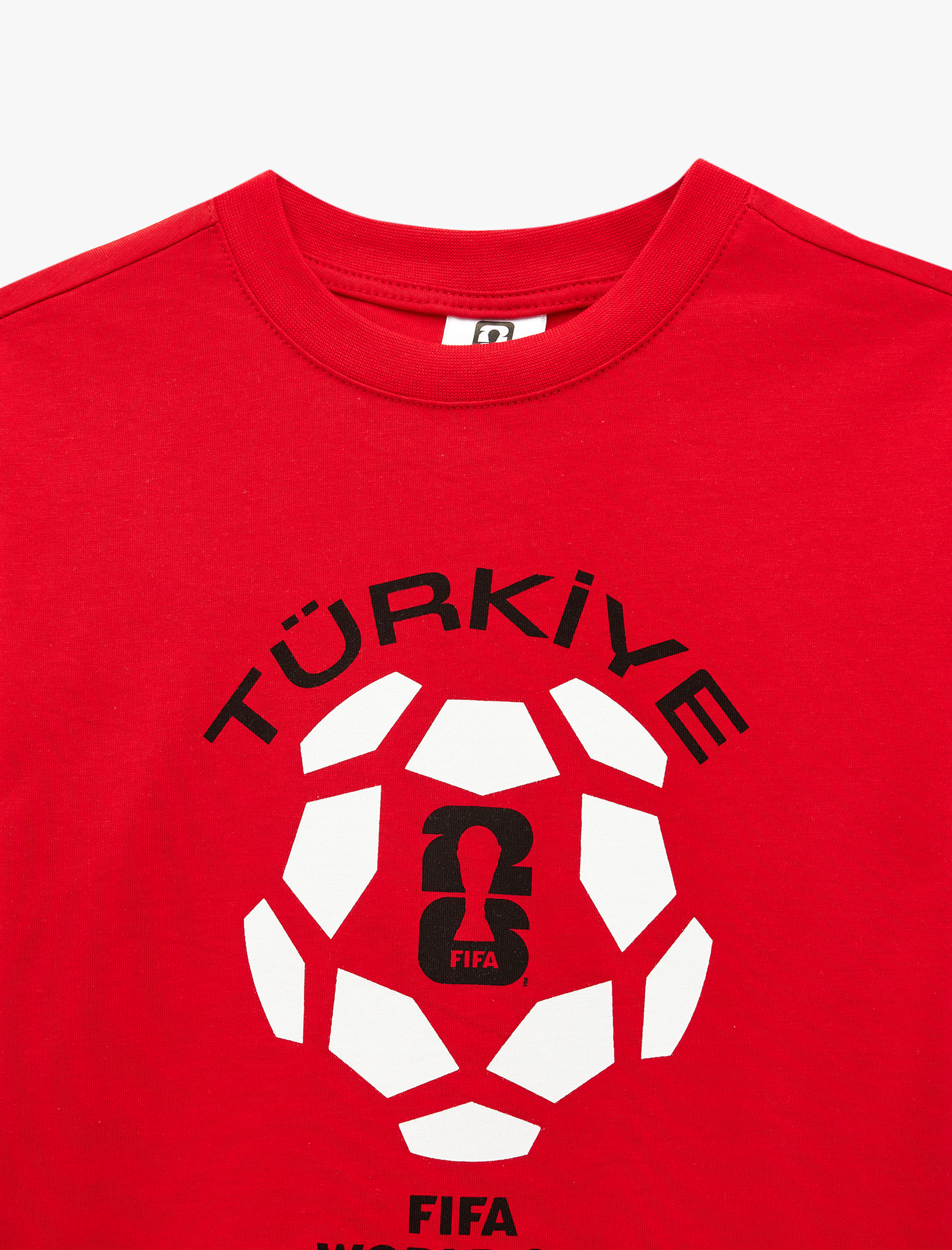  Erkek Çocuk Bisiklet Yaka Kısa Kollu Pamuklu 2026 Dünya Kupası Fifa Lisanslı Tişört