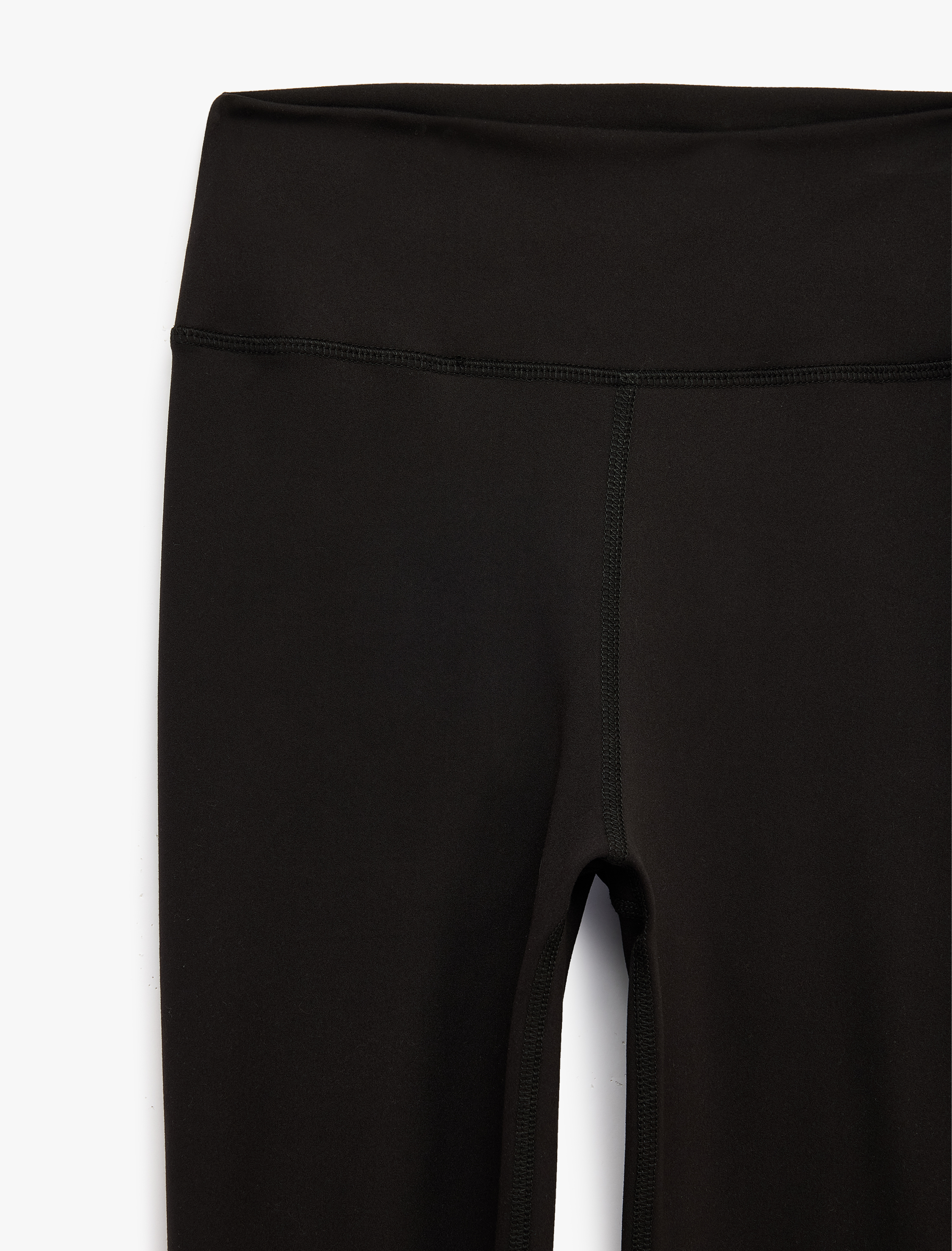   Yüksek Bel İnterlok Kumaş Slim Fit Spor Tayt