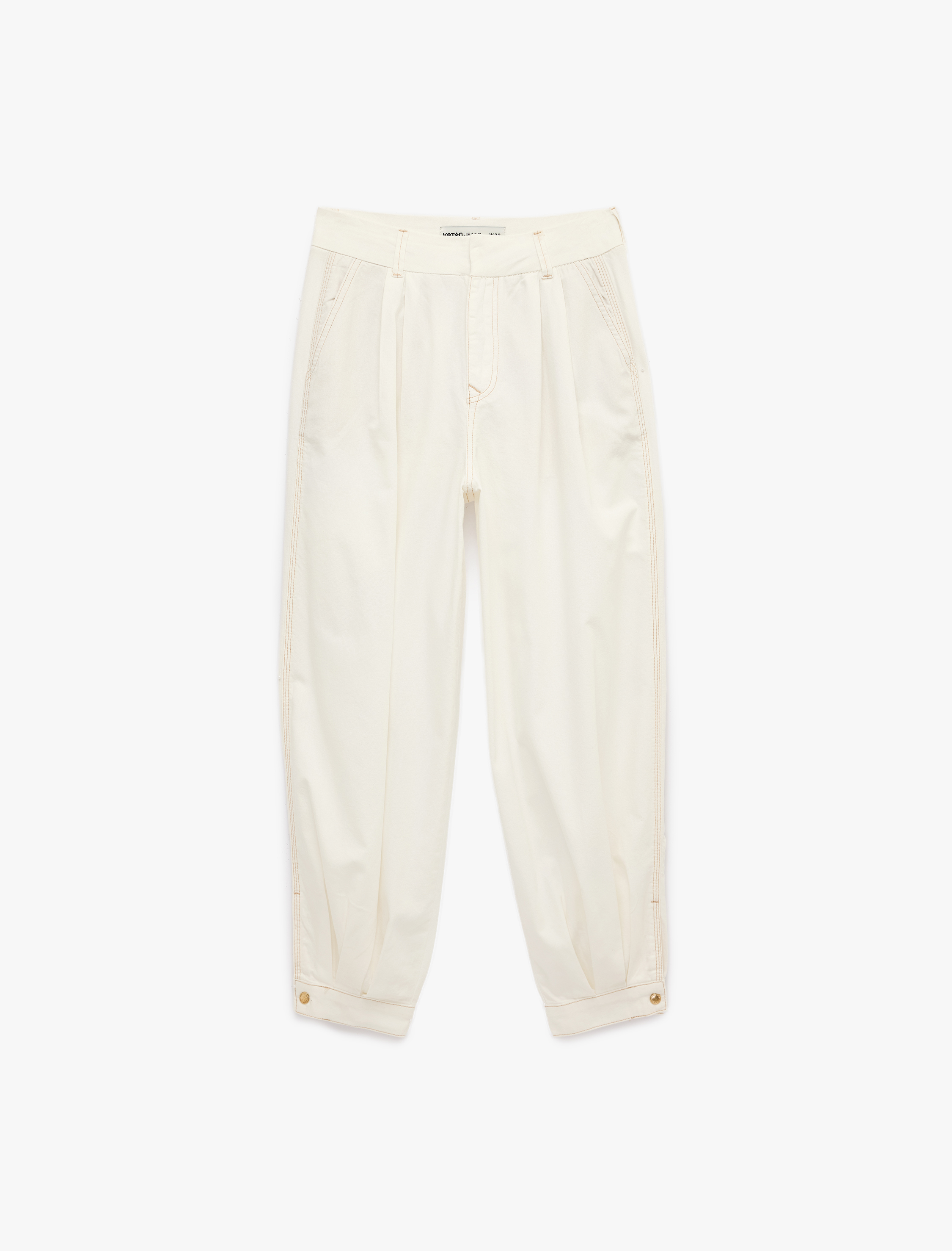   Pamuklu Rahat Kalıp Cepli Barrel Fit Jean Pantolon