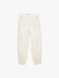 Pamuklu Rahat Kalıp Cepli Barrel Fit Jean Pantolon